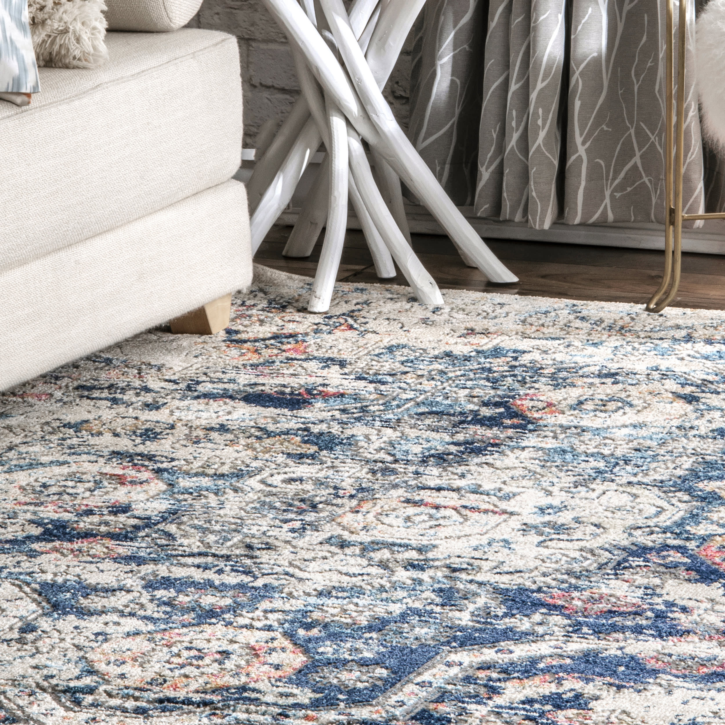 Weathered Medallion Rug | Blue - Image 2