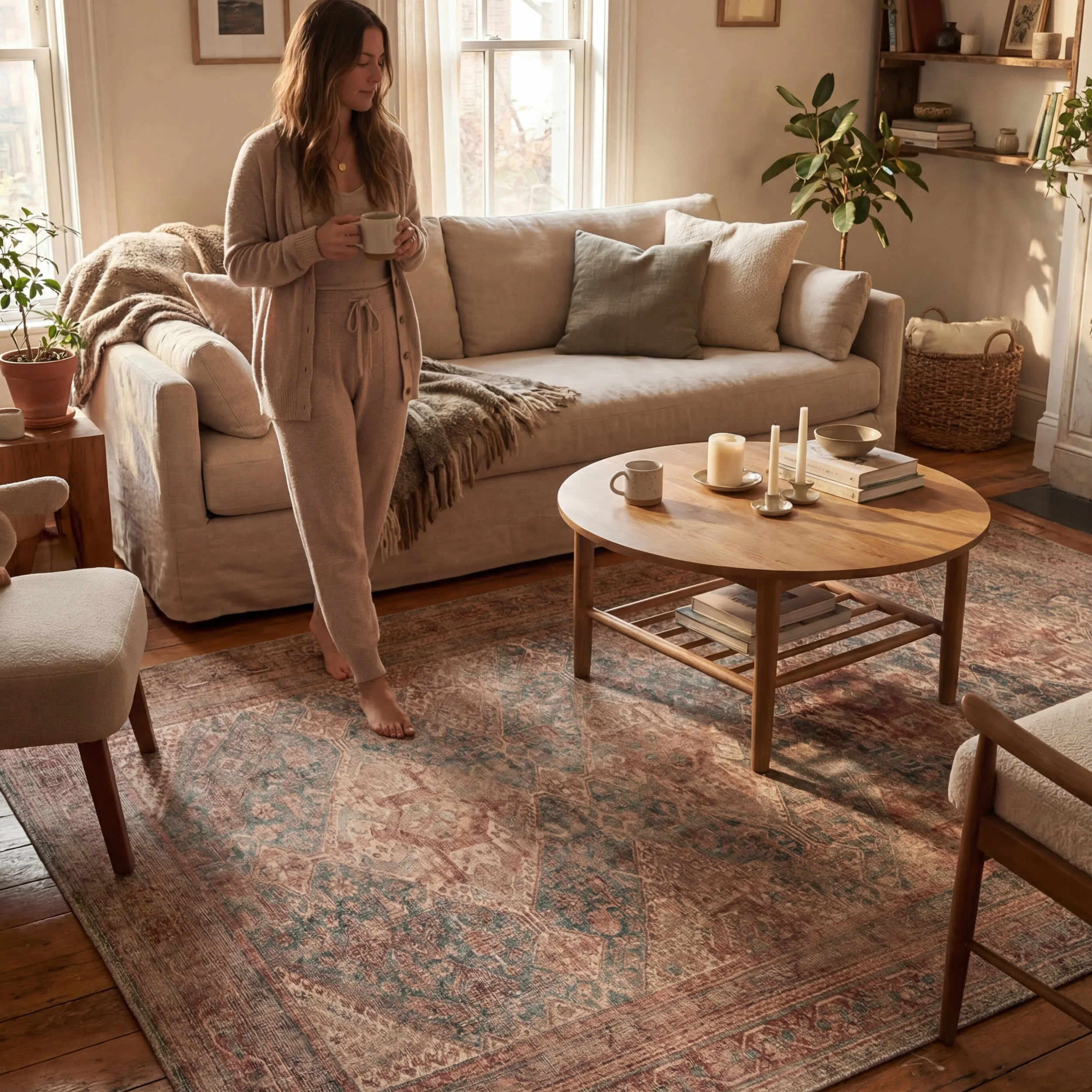 Weda Medallion Rug | Brown - Image 9