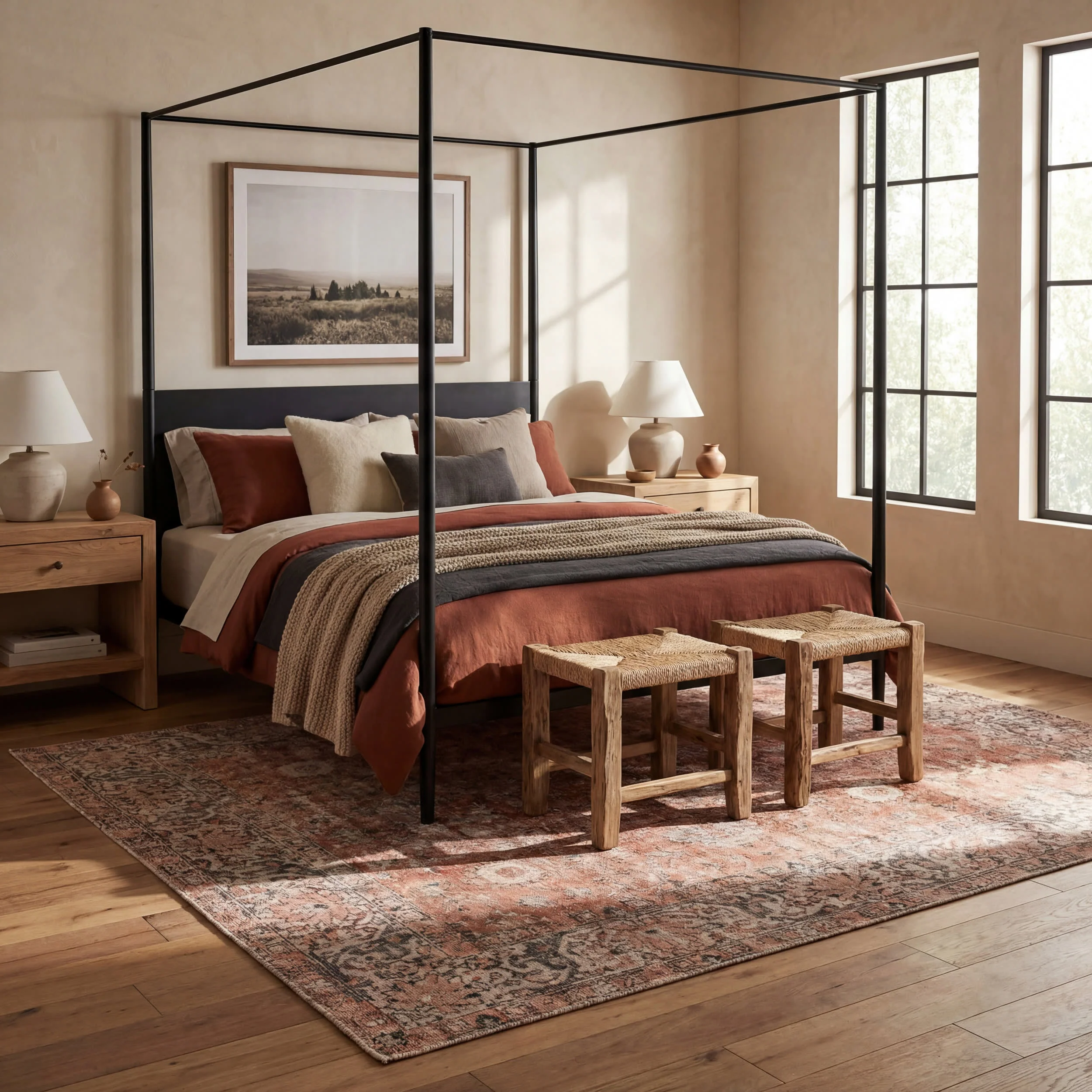 Westfield Antiqued Jute-Blend Rug | Orange - Image 10