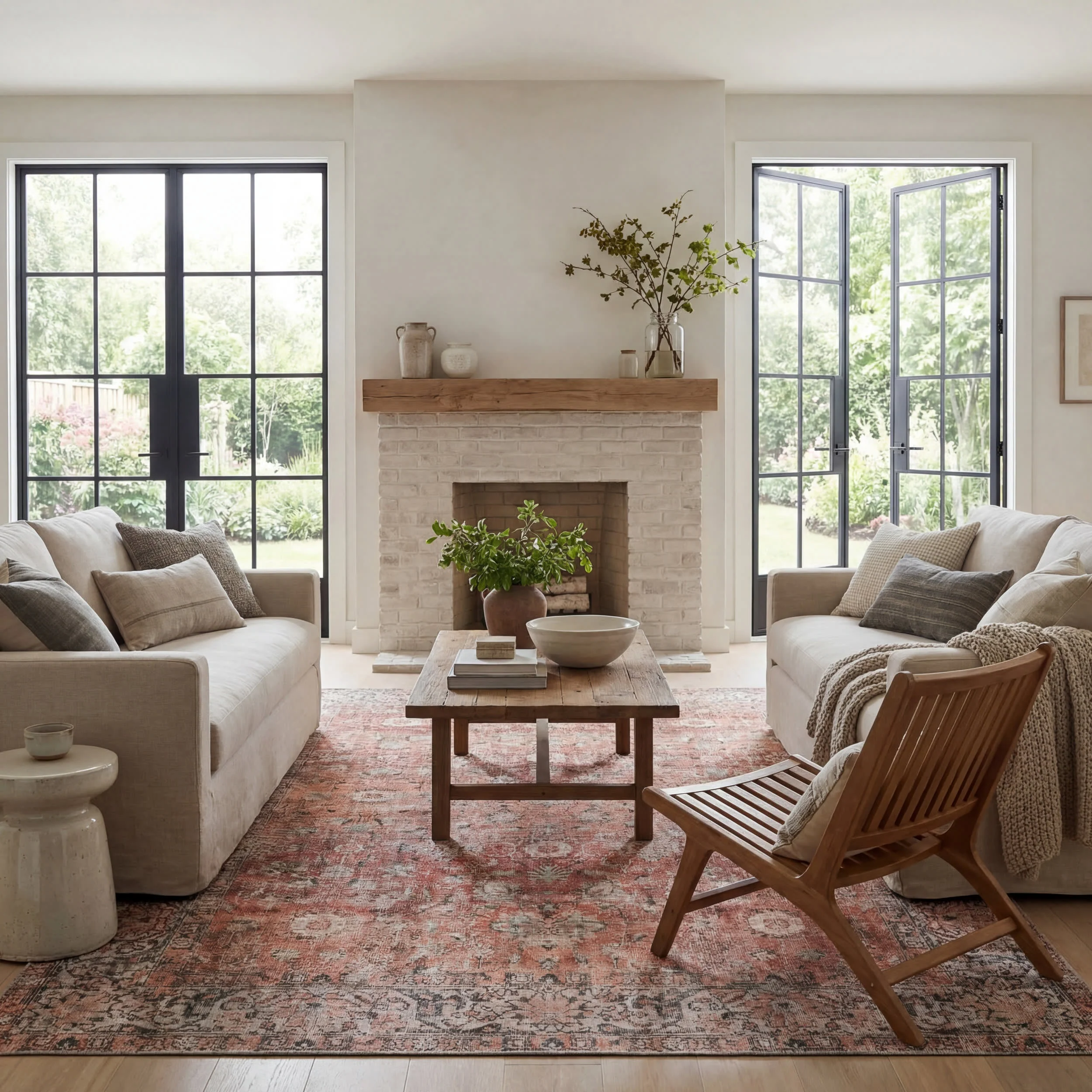 Westfield Antiqued Jute-Blend Rug | Orange - Image 2