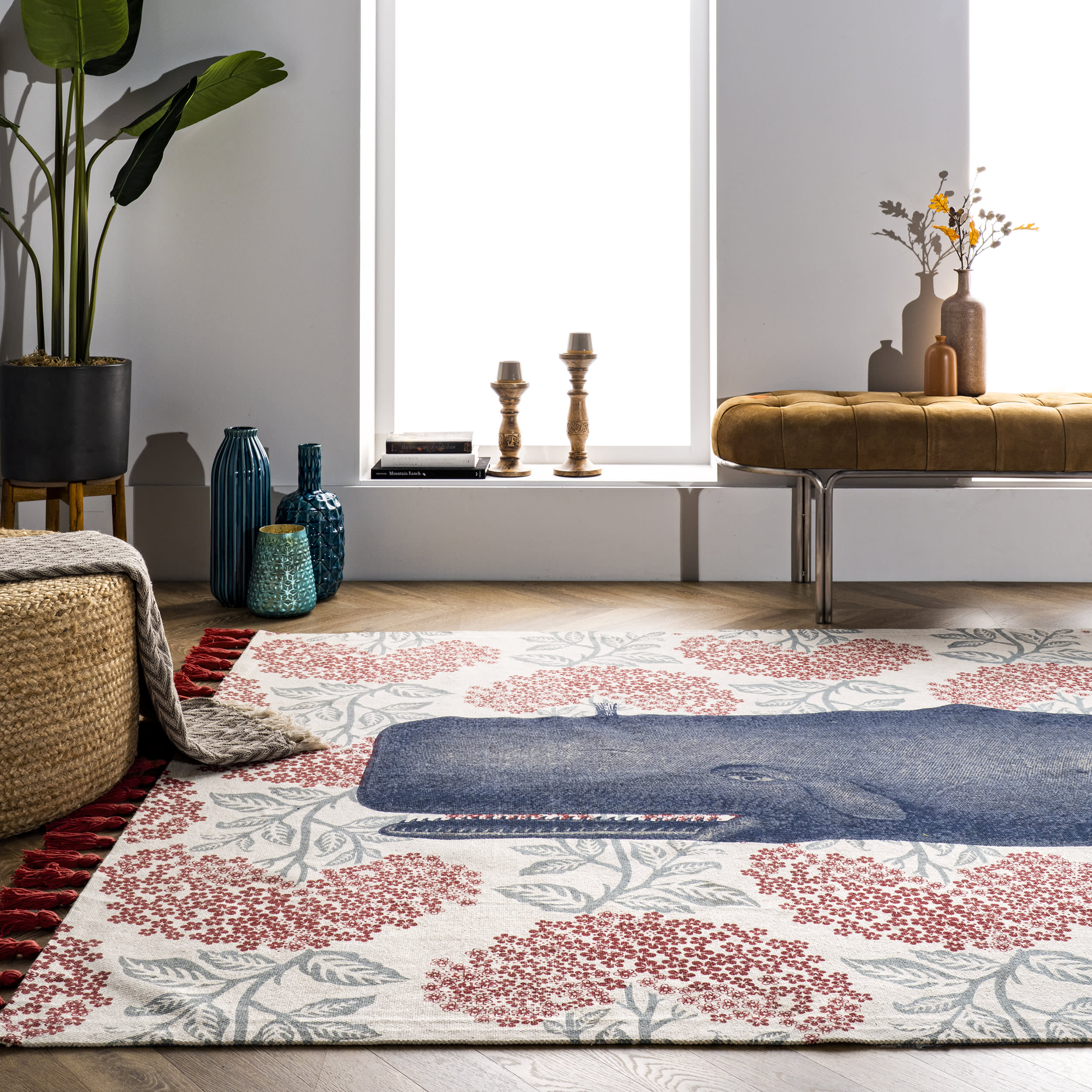 Whale Seascape Rug | Multicolor - Image 4