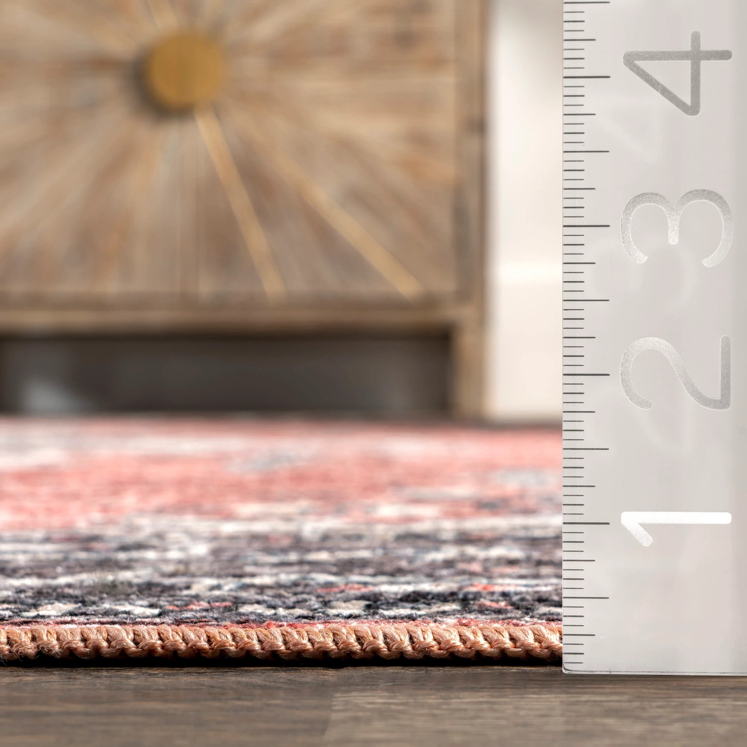 Wild Orchid Washable Rug | Brick - Image 4