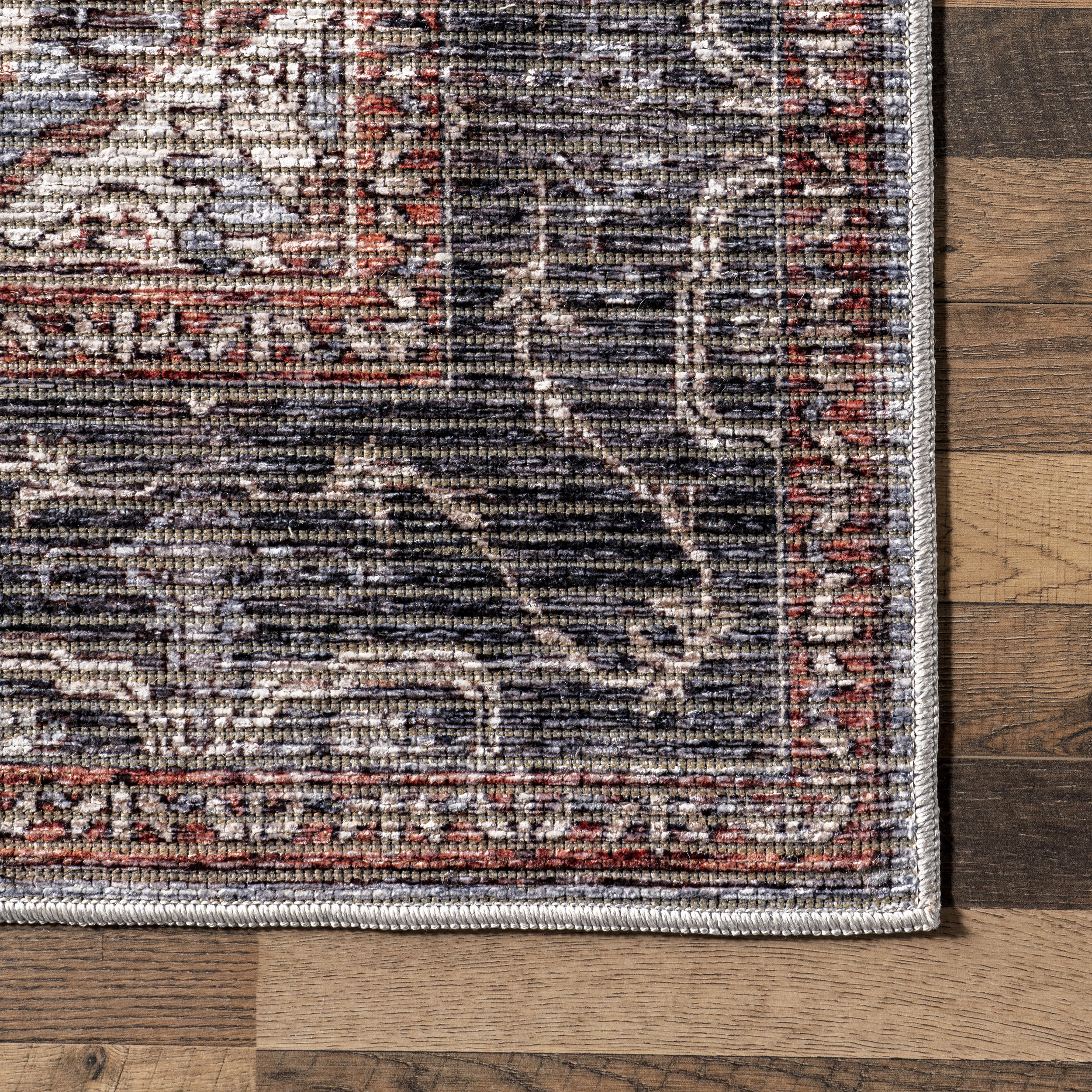 Wild Orchid Washable Rug | Dark Grey - Image 3