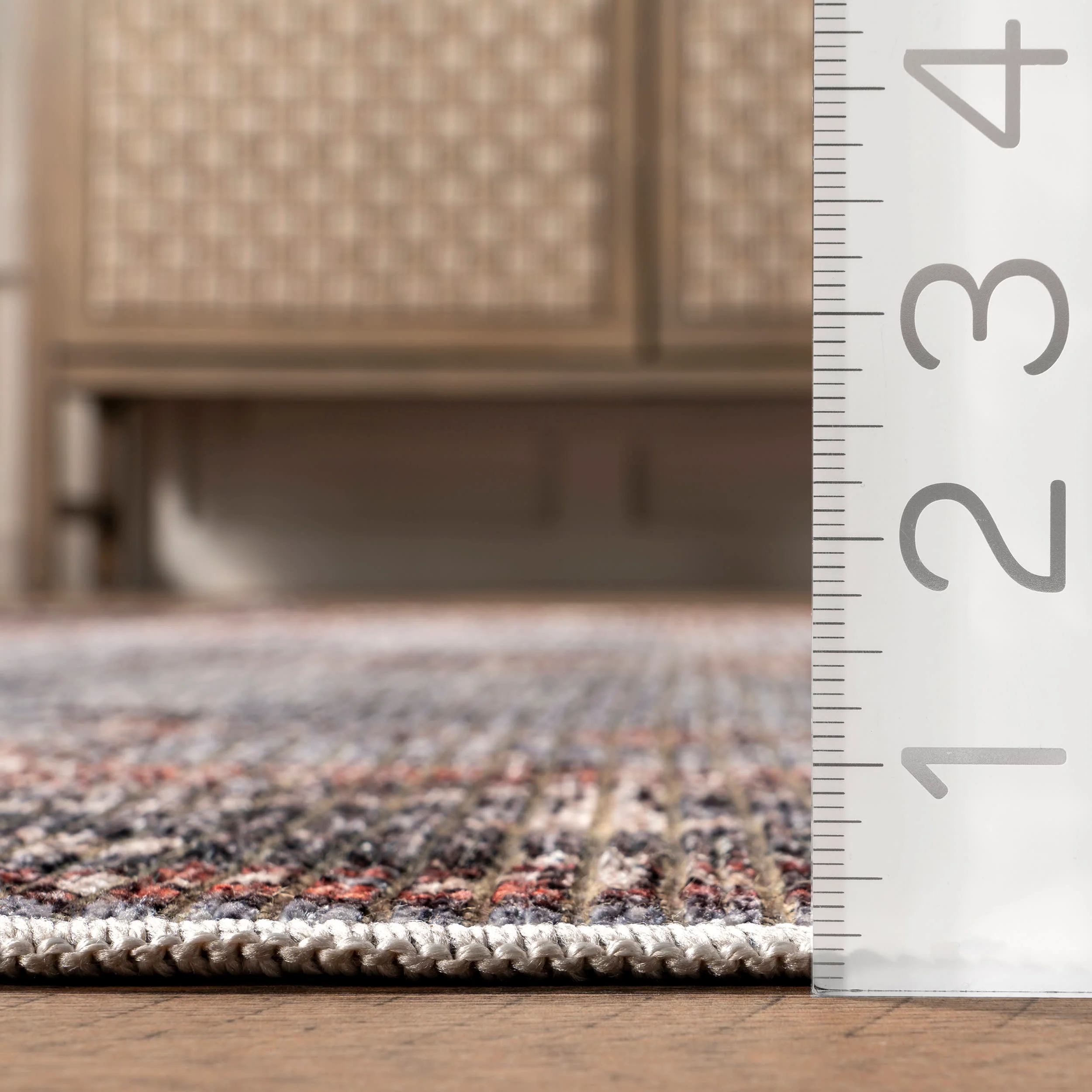 Wild Orchid Washable Rug | Dark Grey - Image 4
