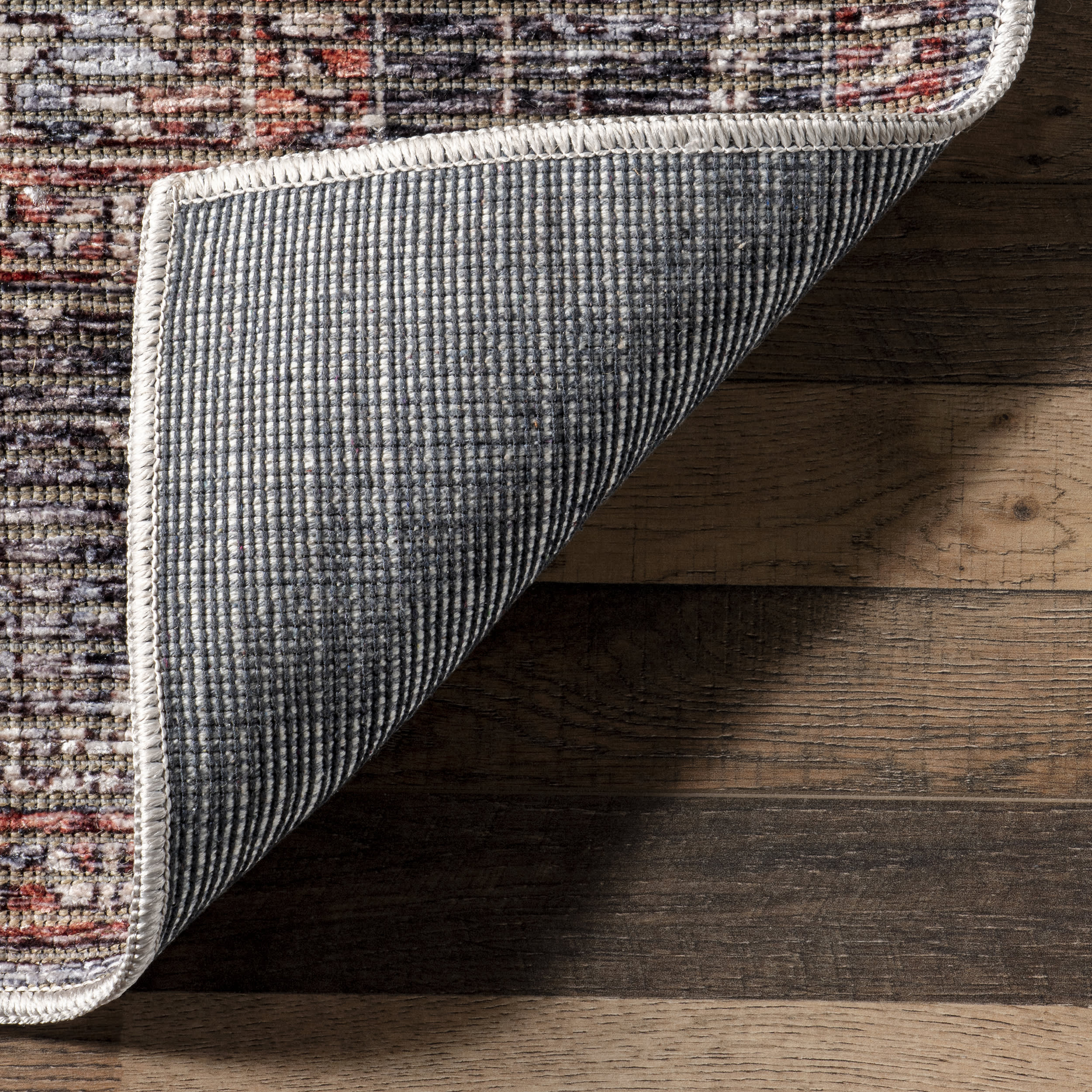 Wild Orchid Washable Rug | Dark Grey - Image 5
