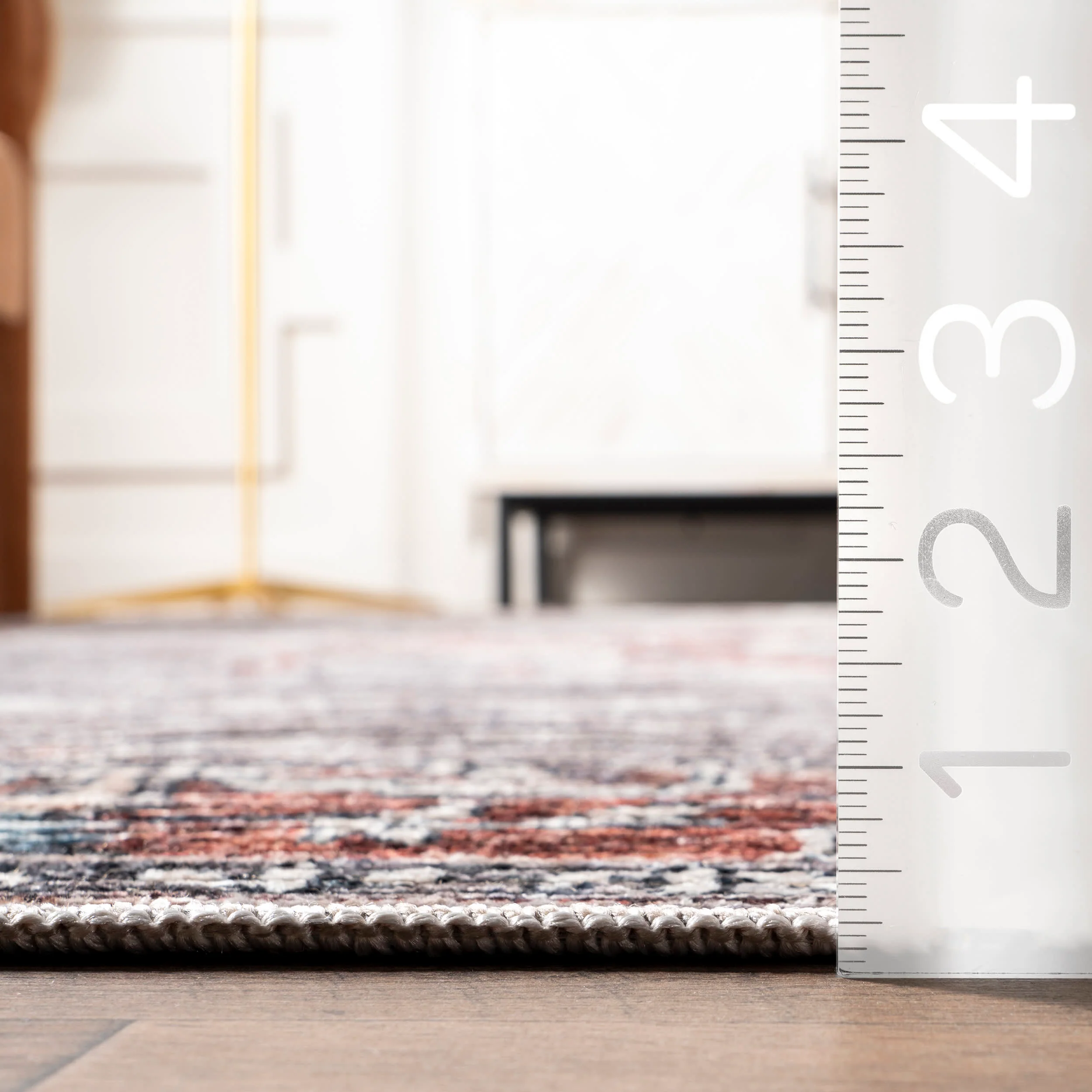 Wild Orchid Washable Rug | Grey - Image 4