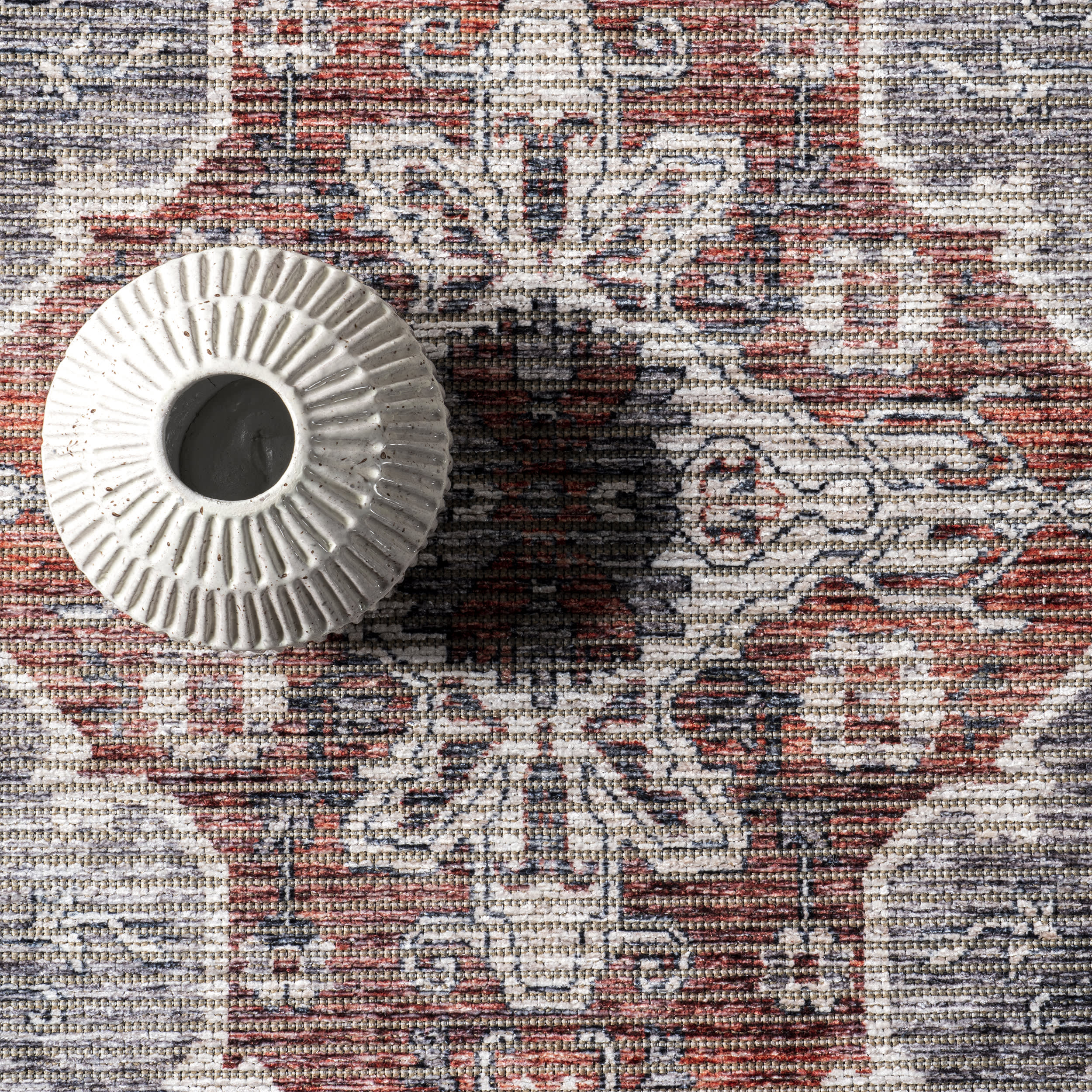 Wild Orchid Washable Rug | Grey - Image 6