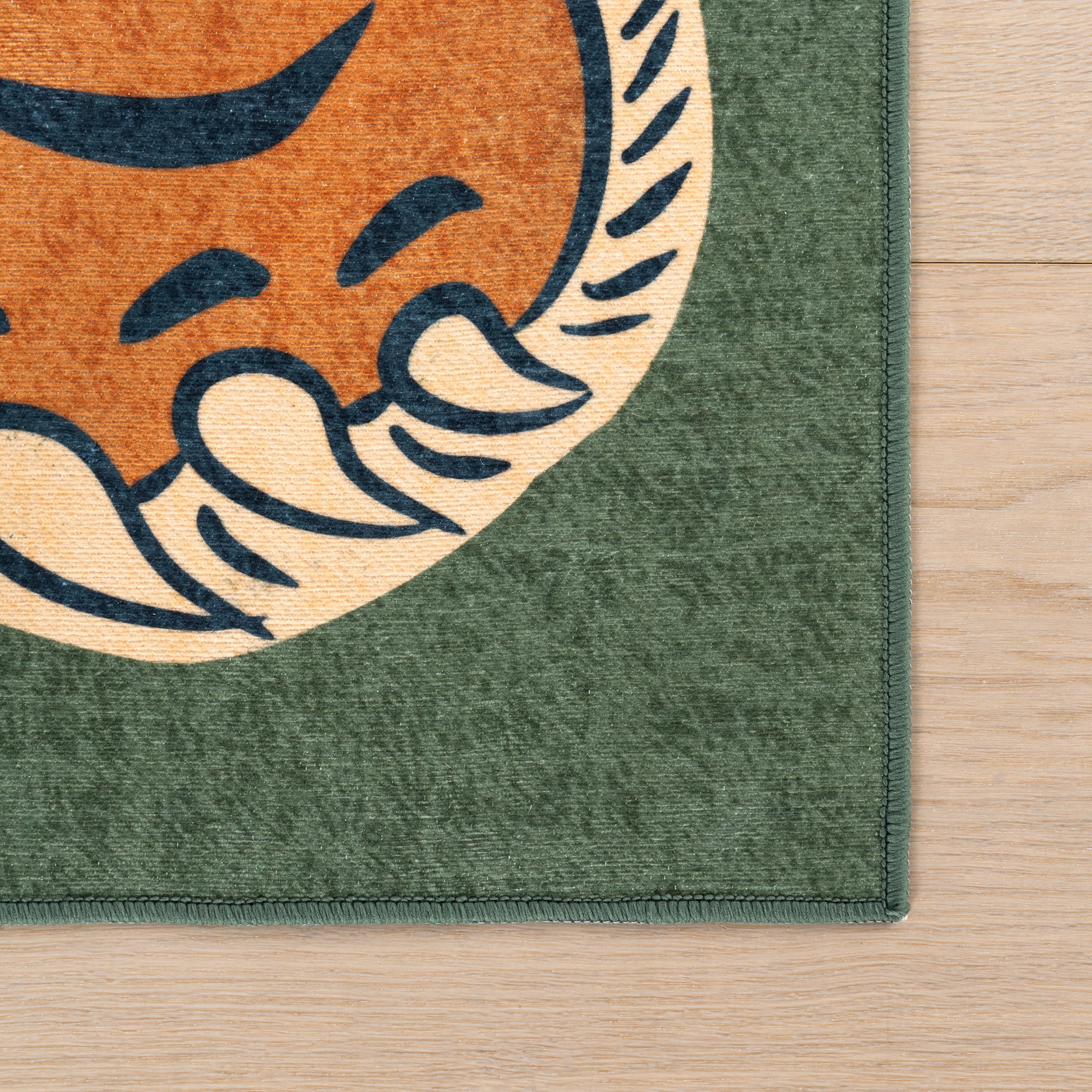 Wild Tiger Animal Print Washable Rug by Society6 | Orange - Image 4