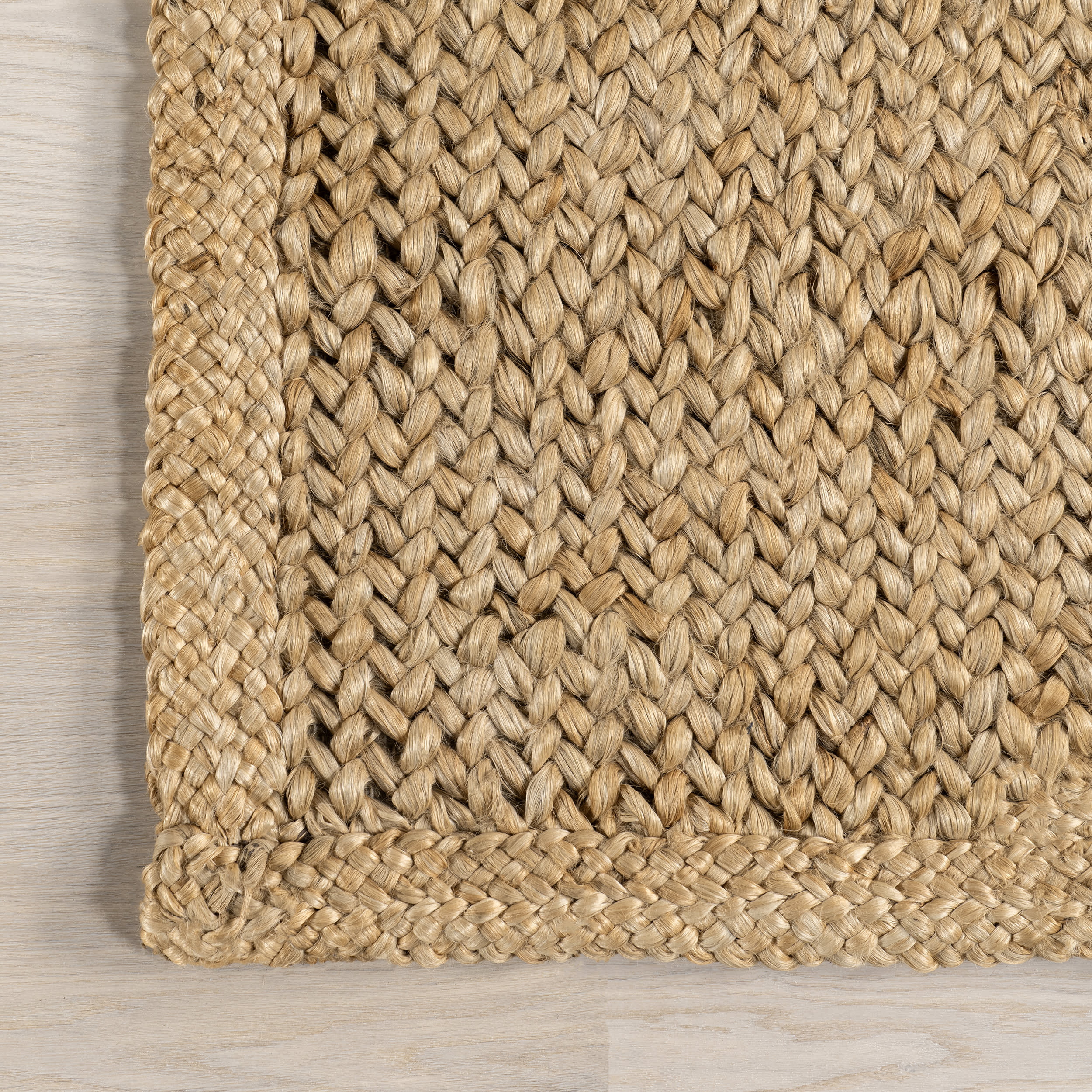 Willow Bordered Jute Rug | Natural - Image 3