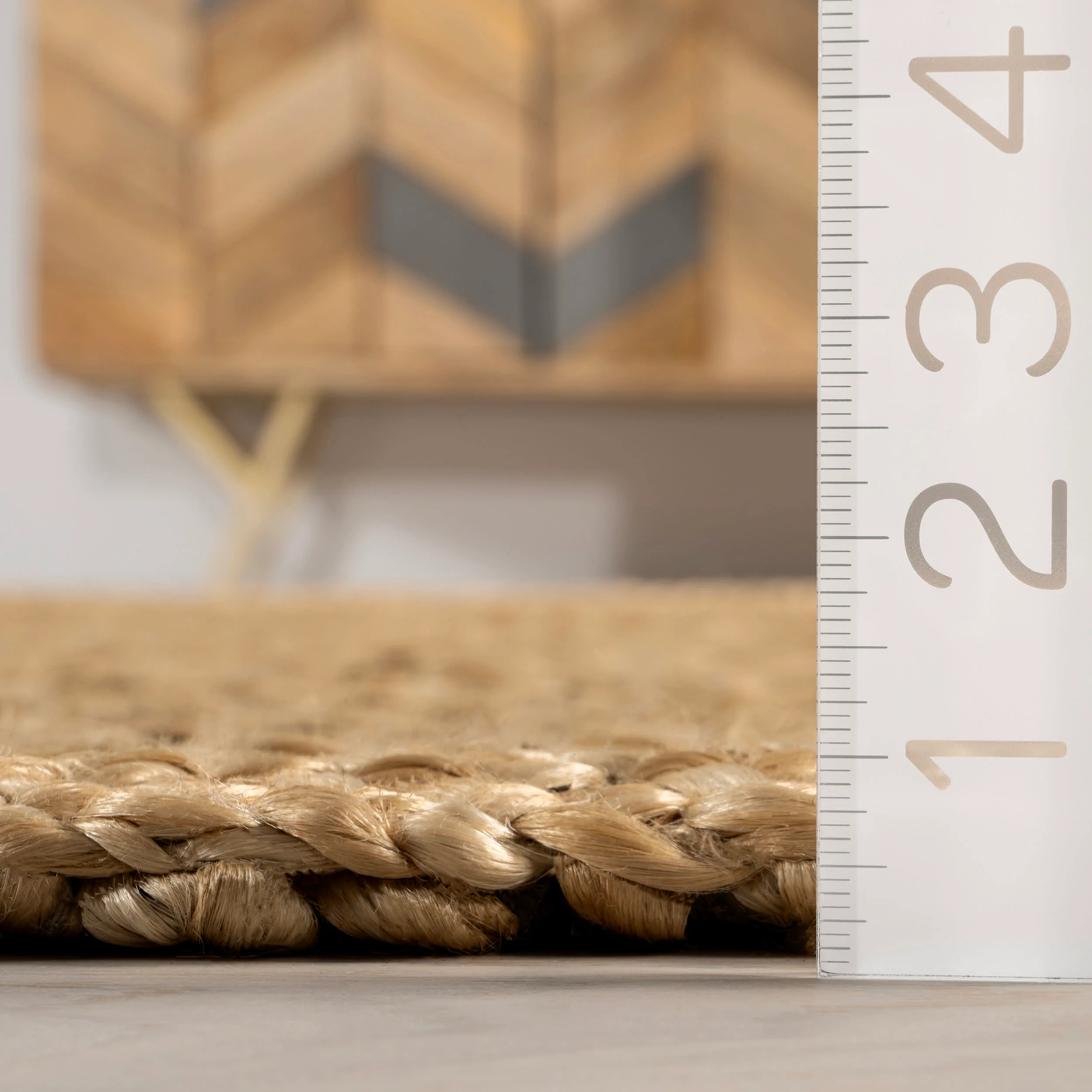 Willow Bordered Jute Rug | Natural - Image 4