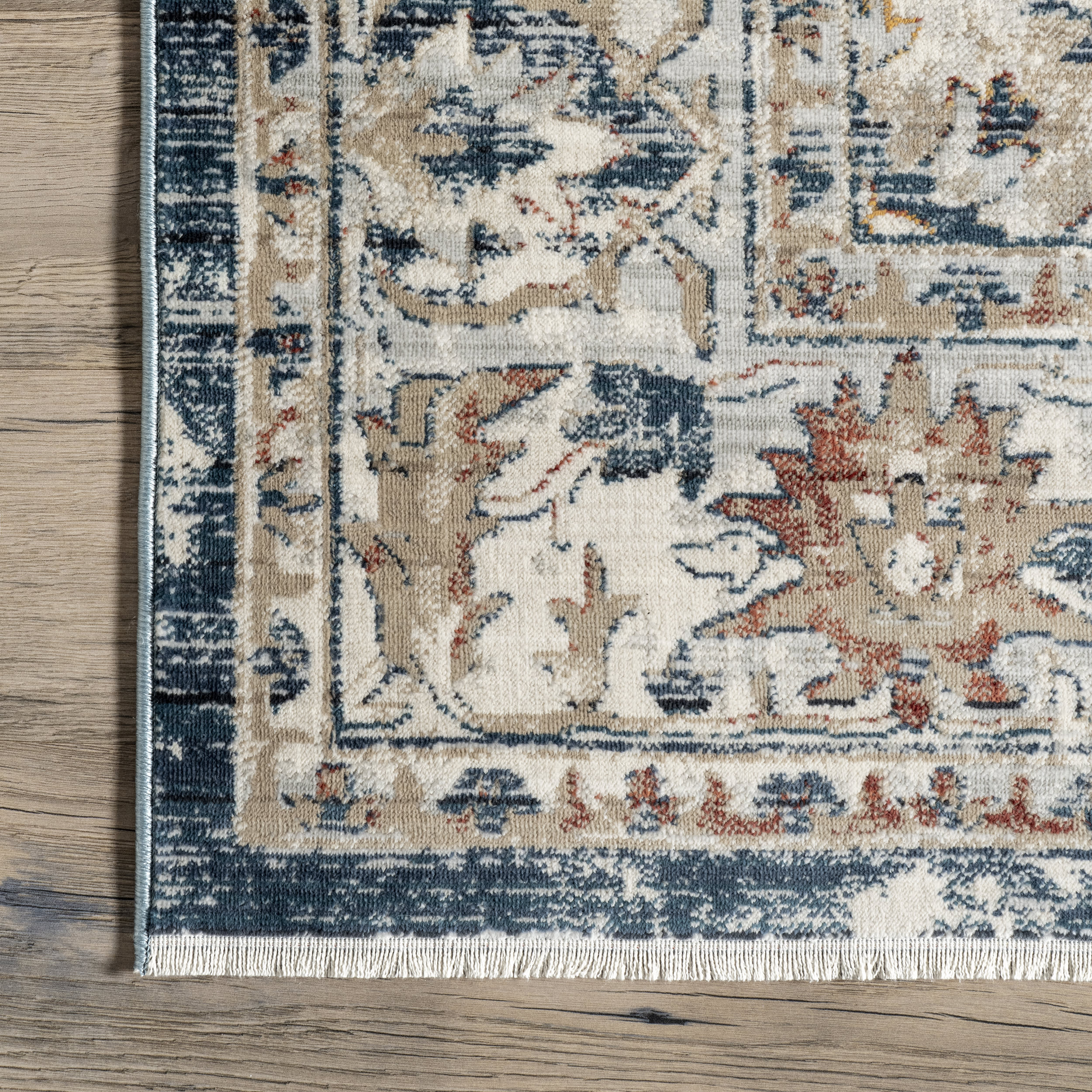 Winged Cartouche Rug | Grey - Image 3