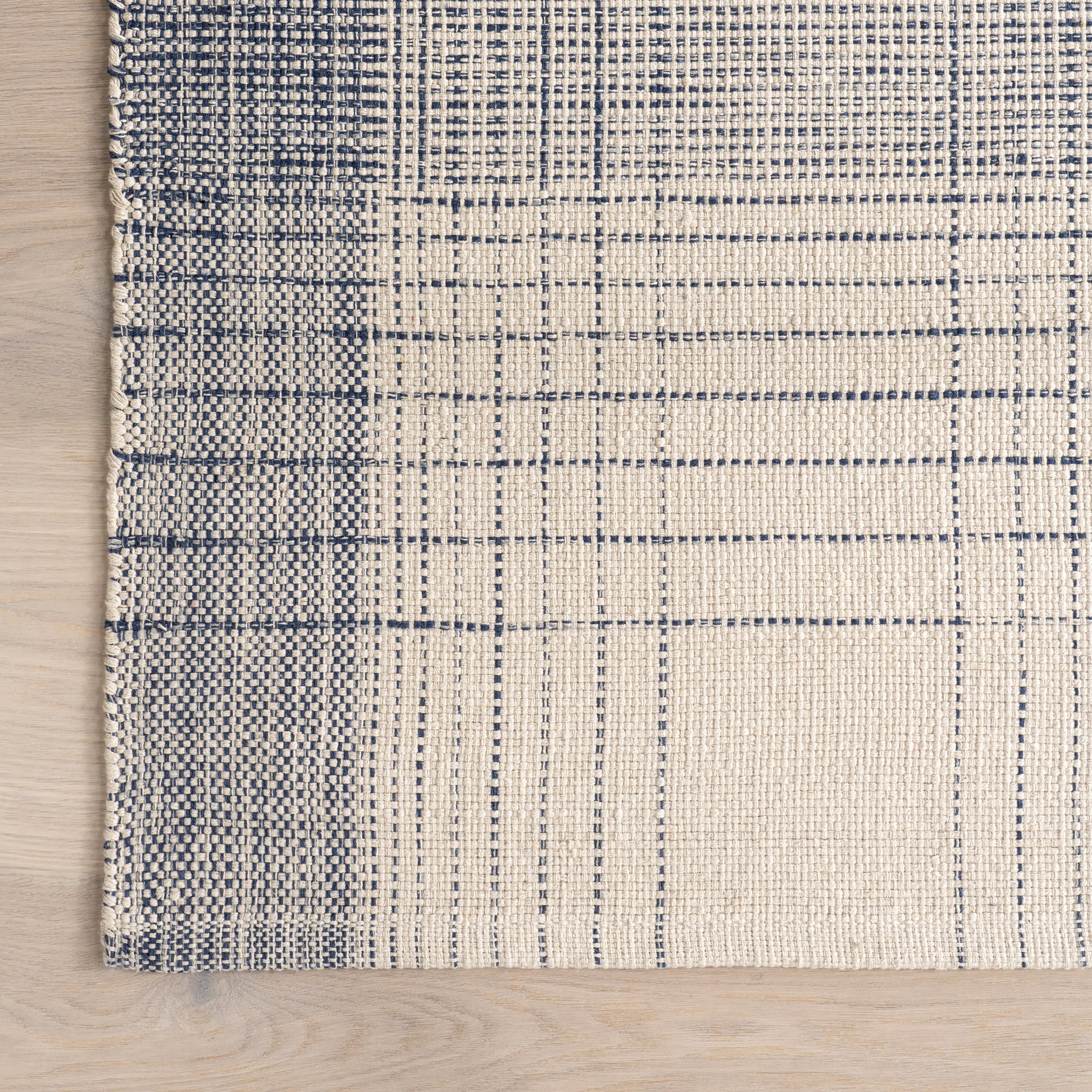 Winifred Vintage Plaid Rug | Blue - Image 4