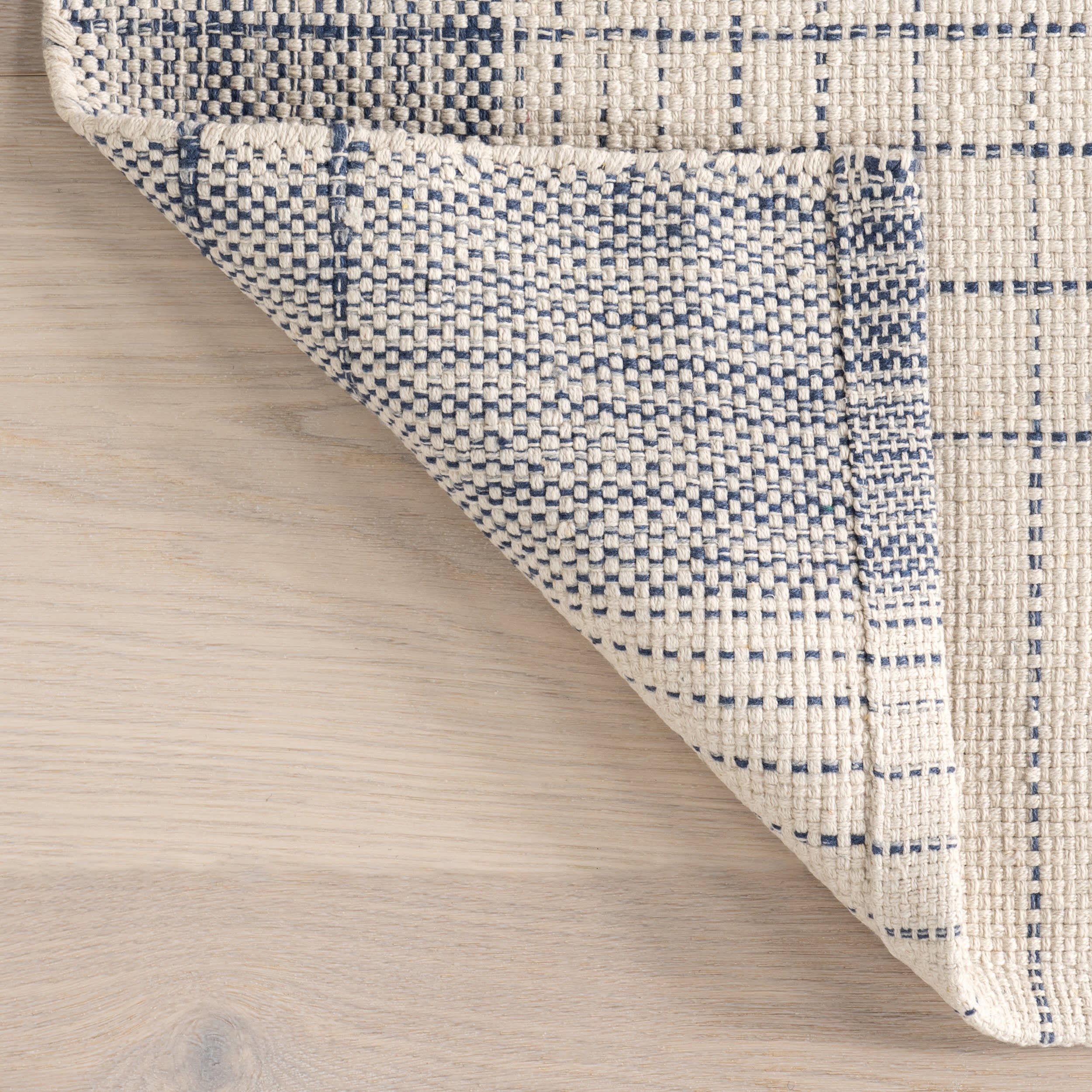 Winifred Vintage Plaid Rug | Blue - Image 7