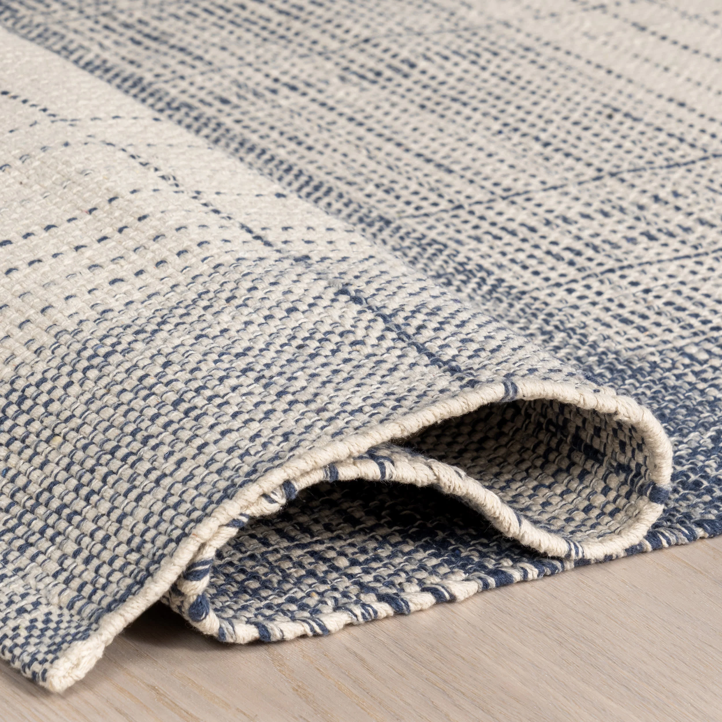 Winifred Vintage Plaid Rug | Blue - Image 9