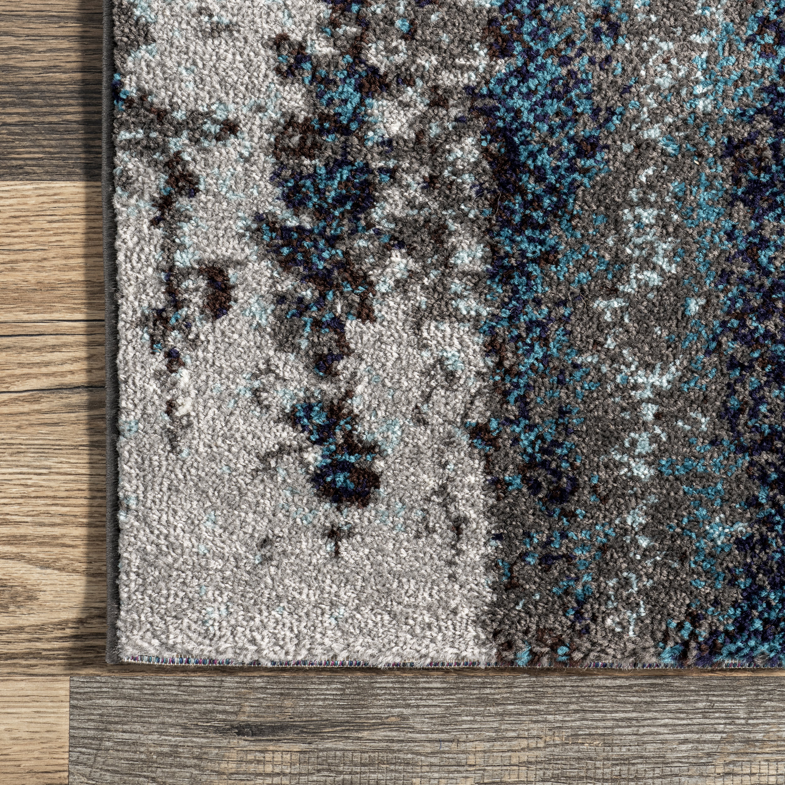 Winter Abstract Rug | Teal - Image 3