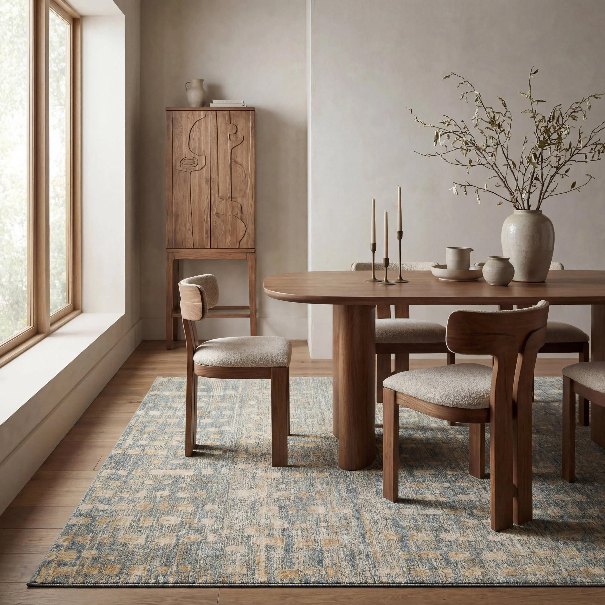 Winterer Modern Bohemian Rug | Stone - Image 7
