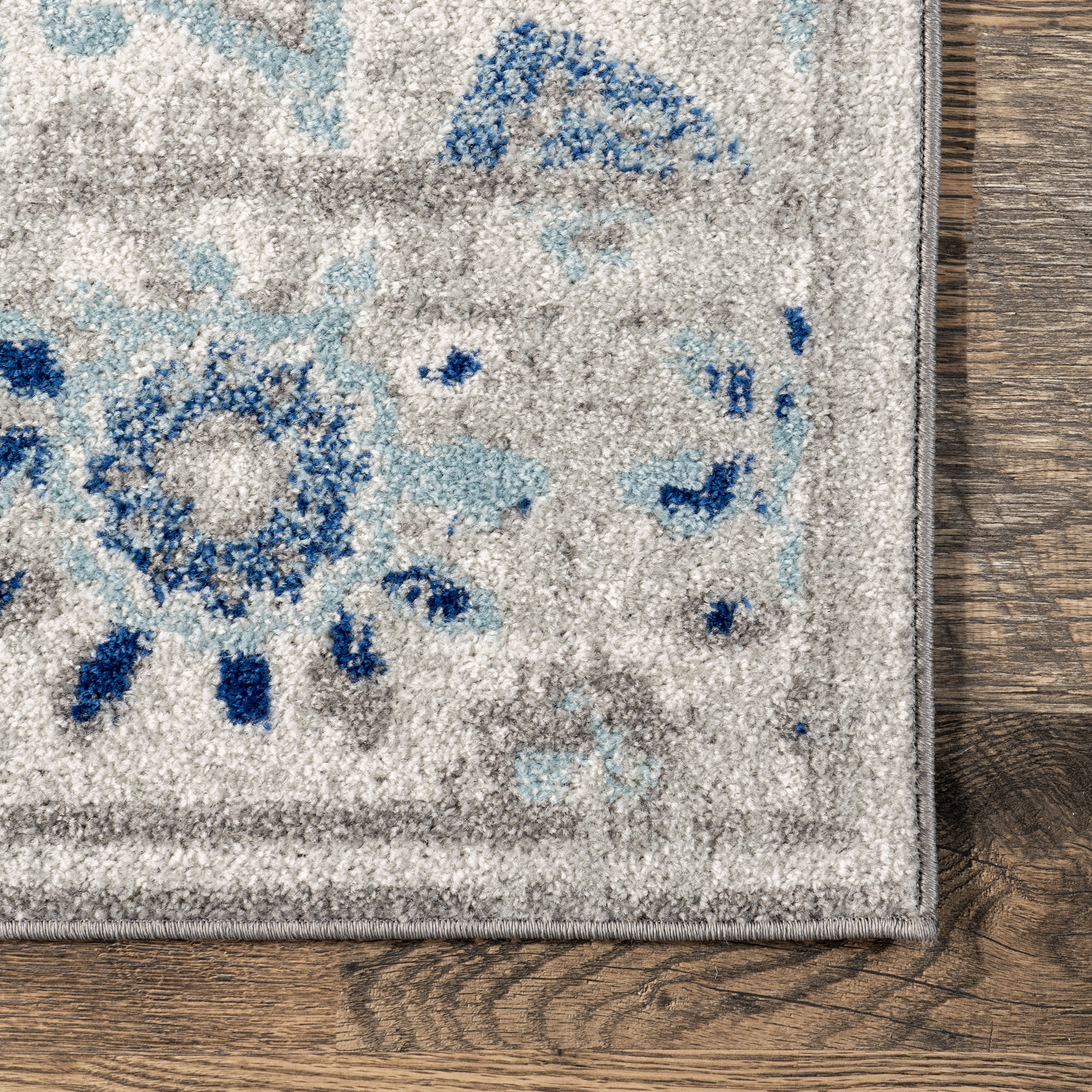 Withered Bloom In Bouquet Rug | Blue - Image 3