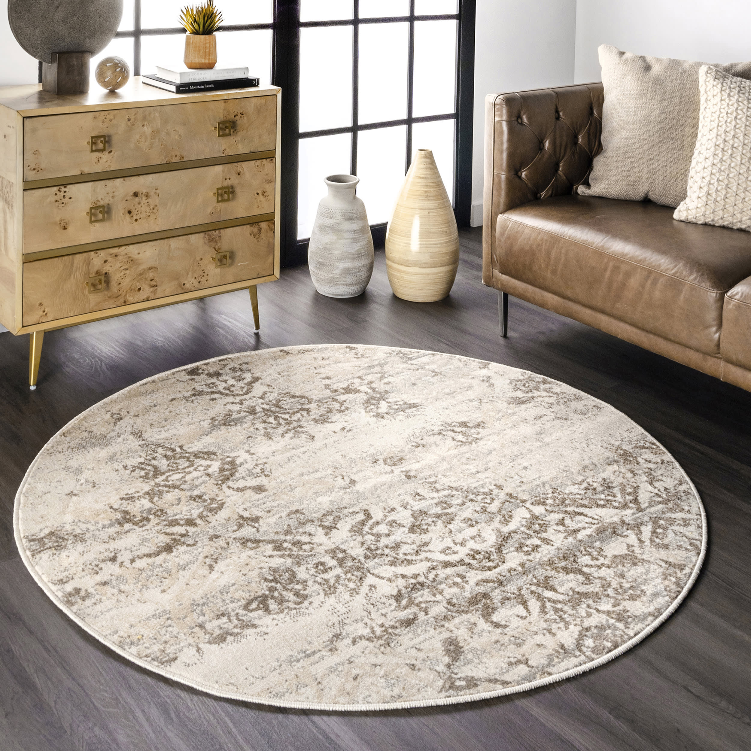 Withered Floral Rug | Beige - Image 2