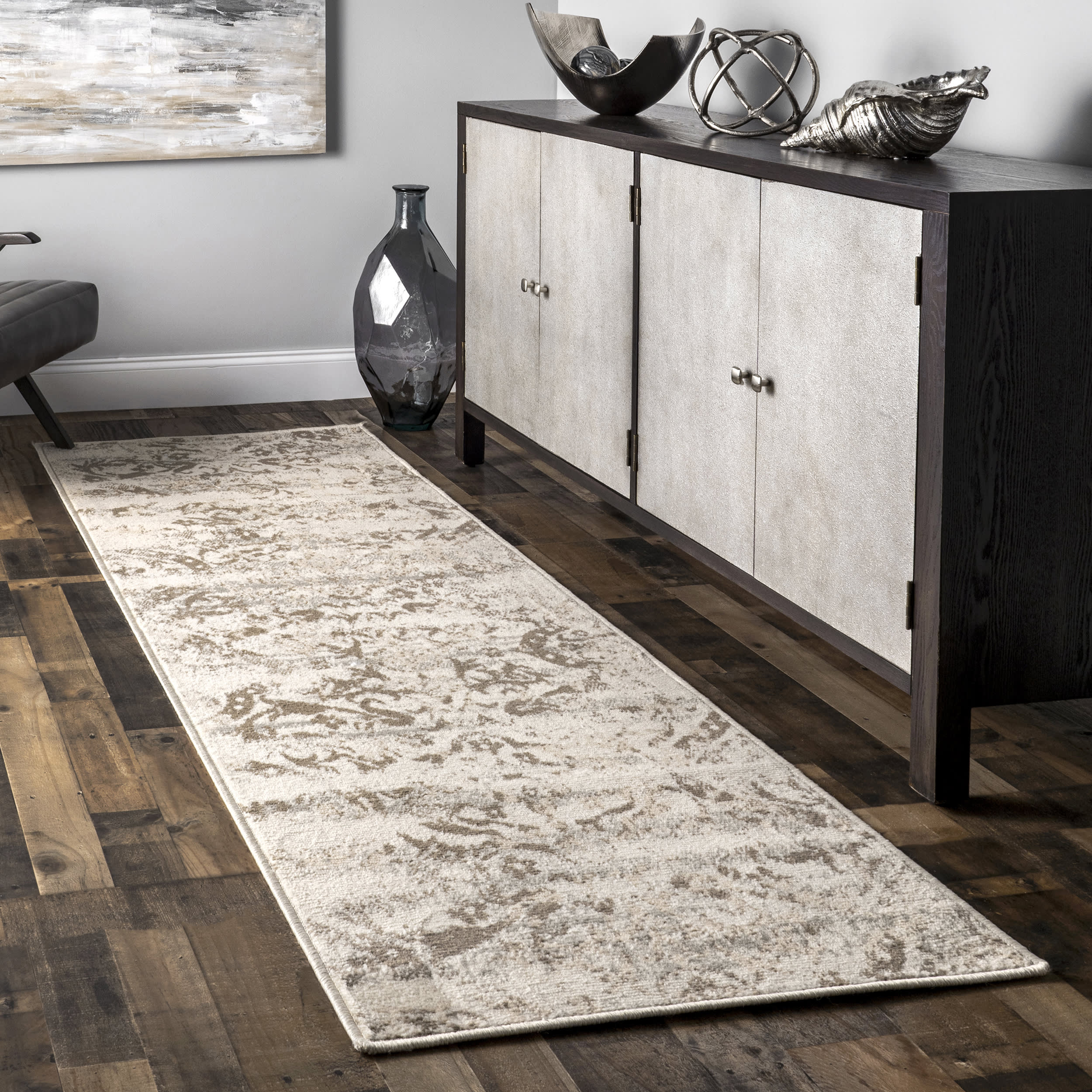 Withered Floral Rug | Beige - Image 2