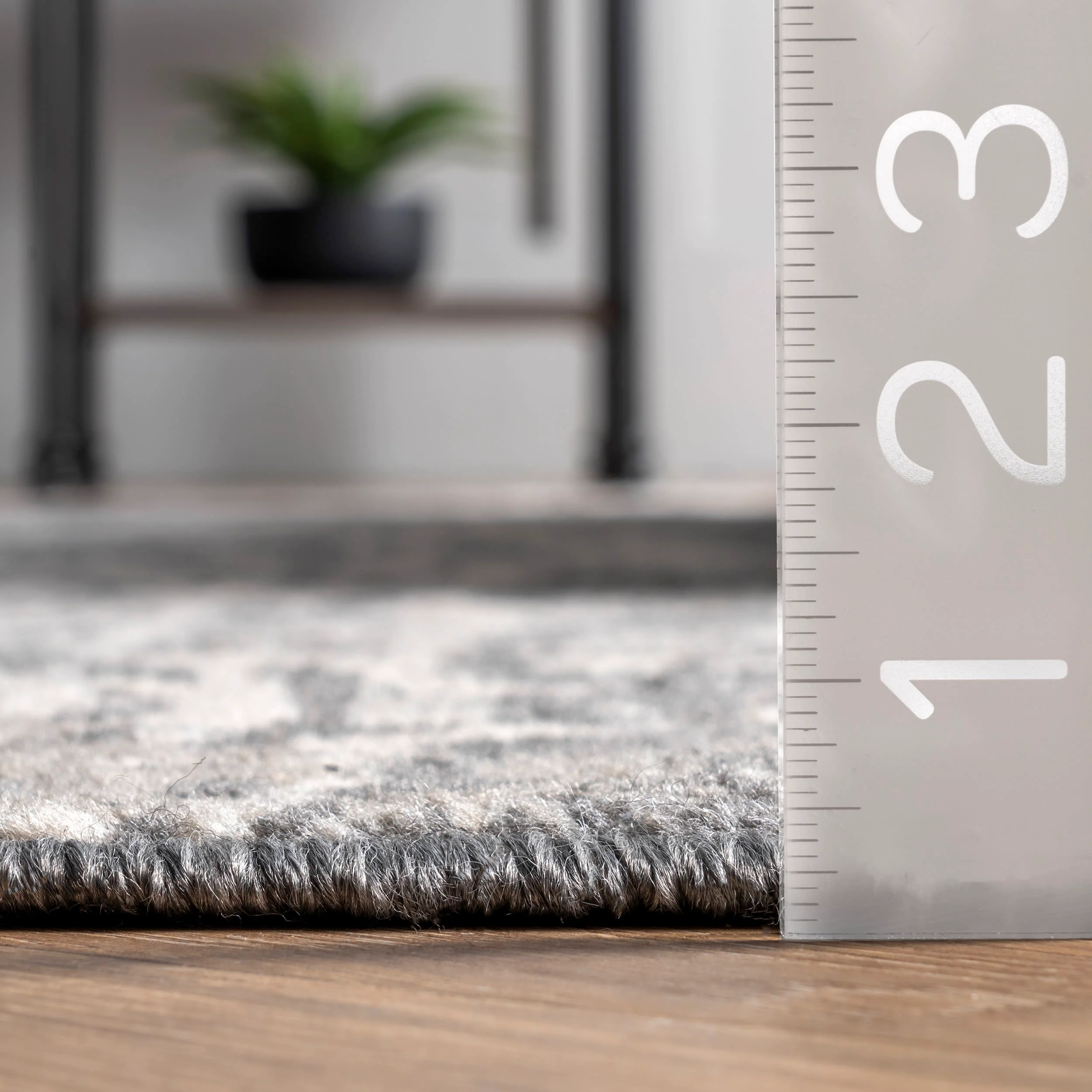 Withered Floral Rug | Dark Grey - Image 5