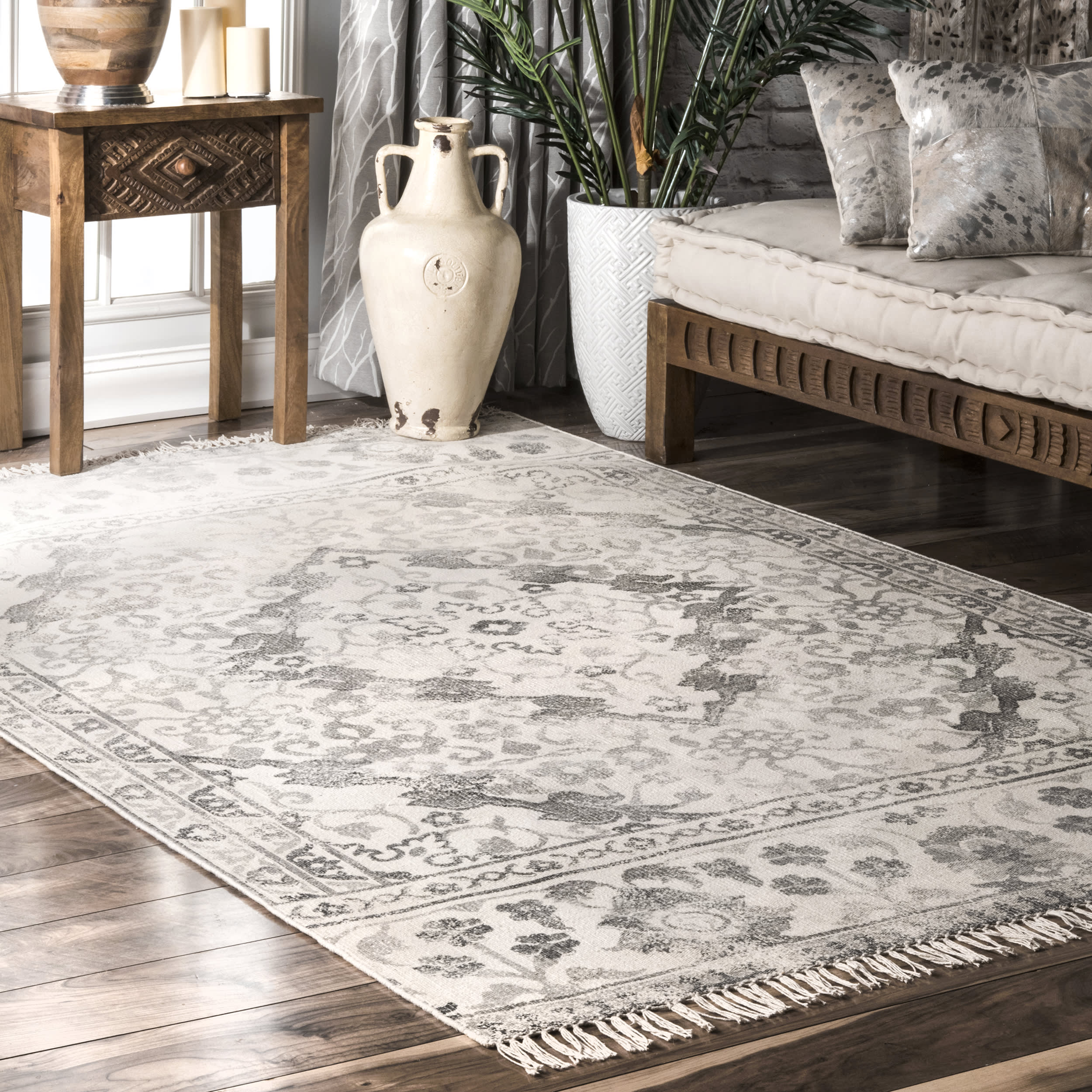 Withered Florid Rug | Grey - Image 2
