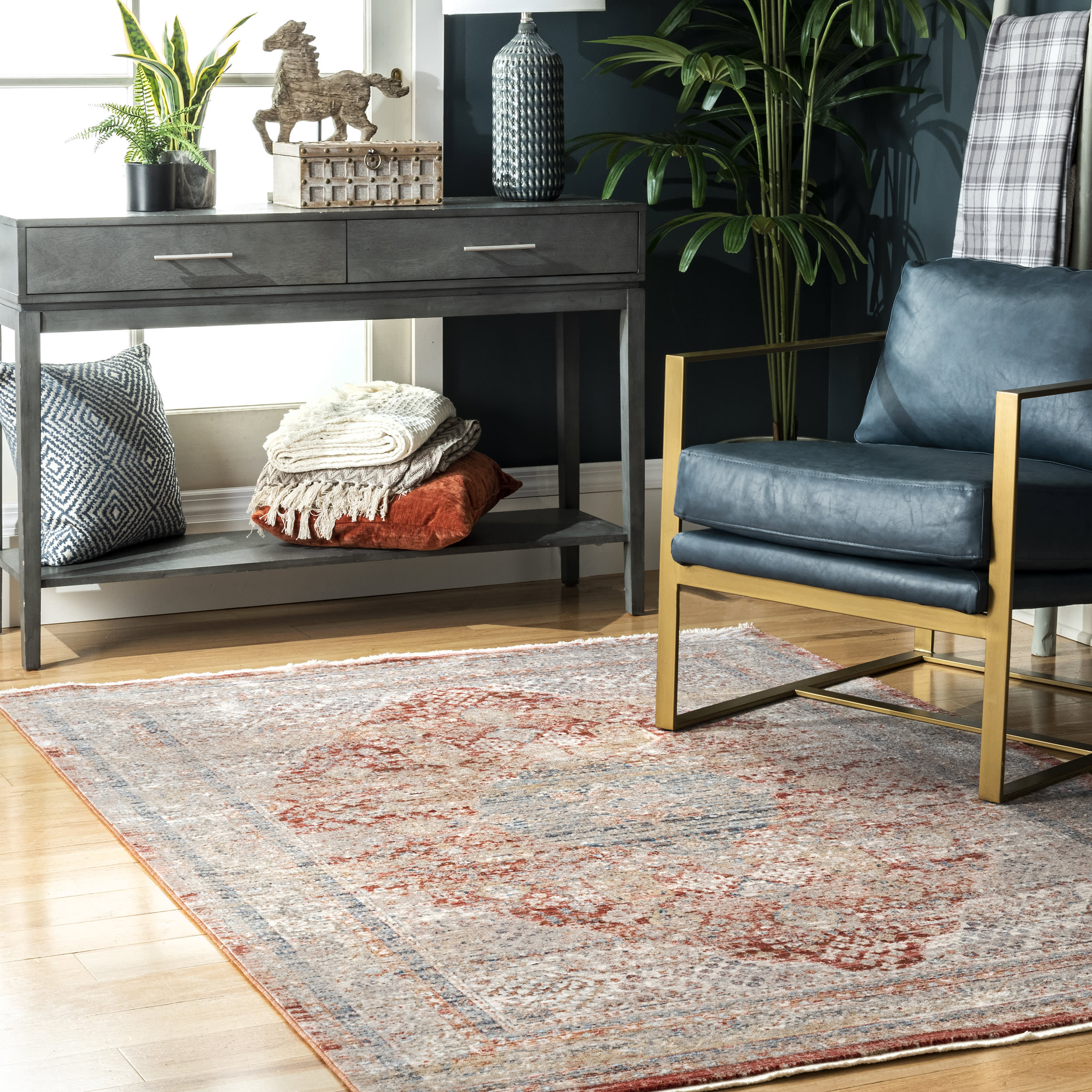 Withered Wreath Rug | Grey - Image 2