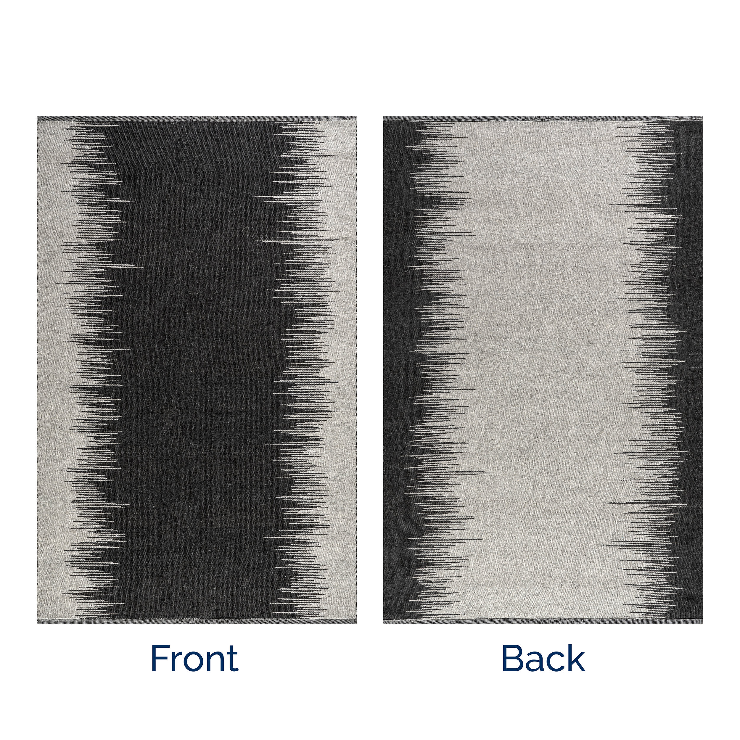 Wolf Reversible Wool Rug | Black - Image 12