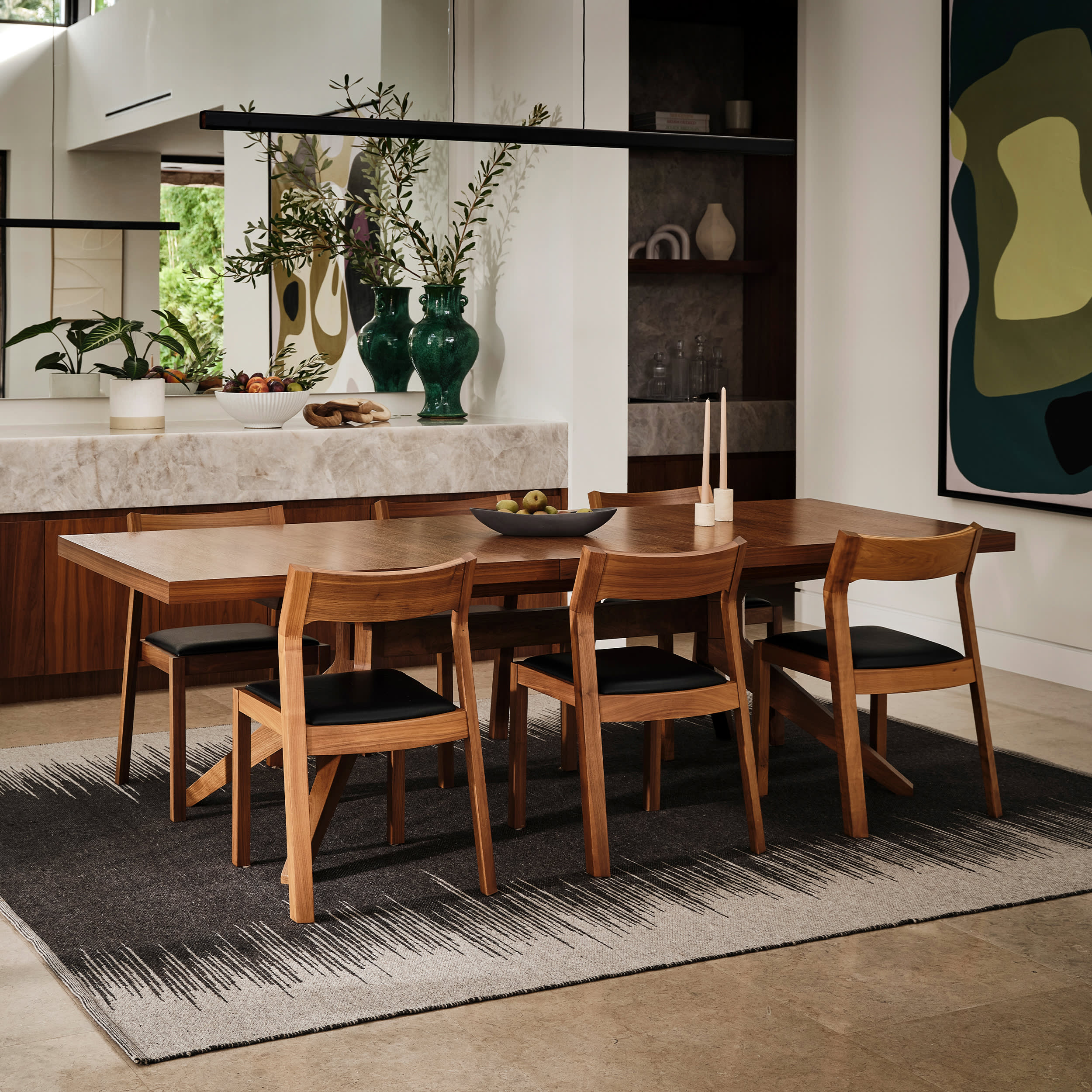 Wolf Reversible Wool Rug | Black - Image 2