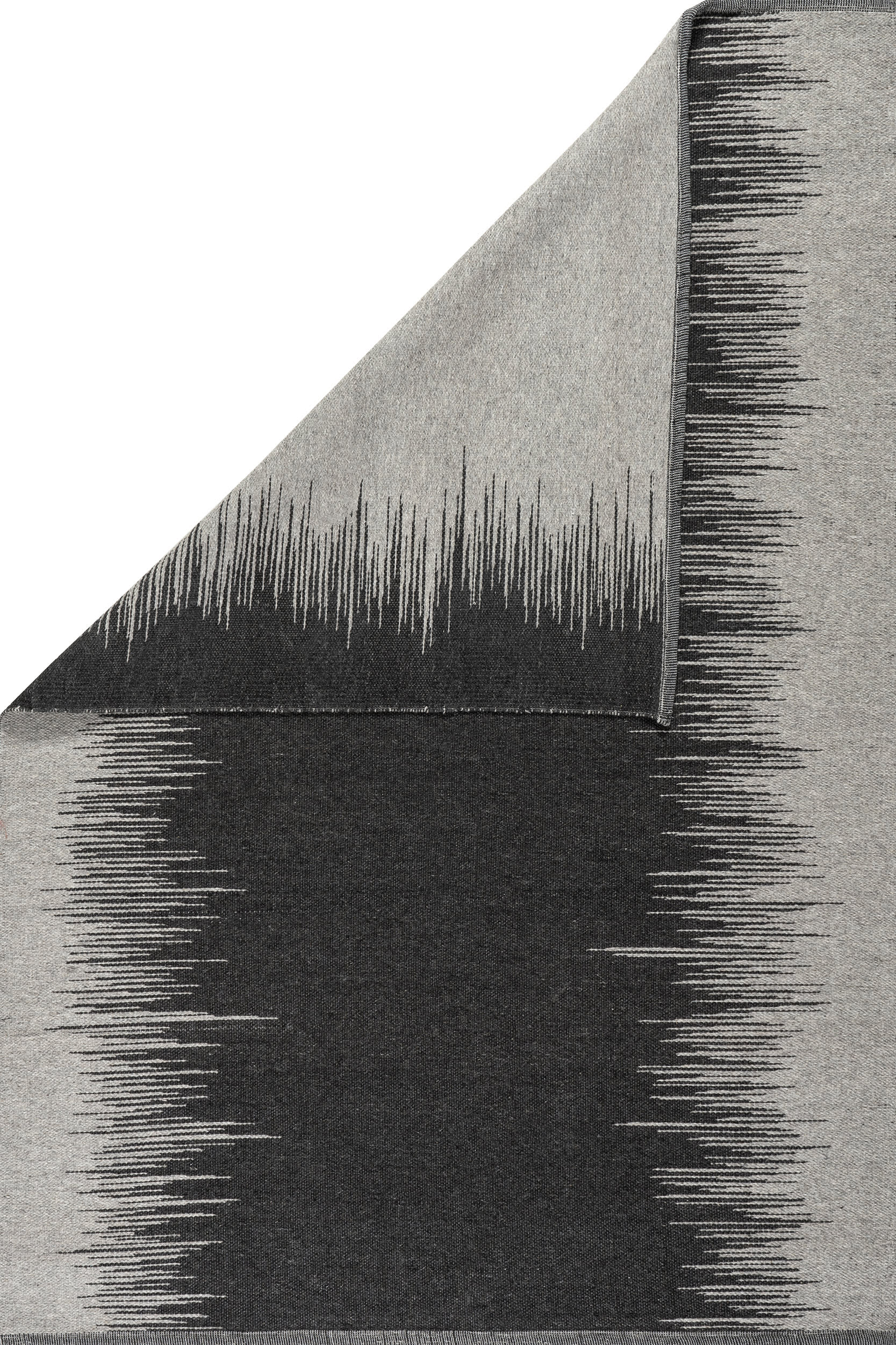 Wolf Reversible Wool Rug | Black - Image 5