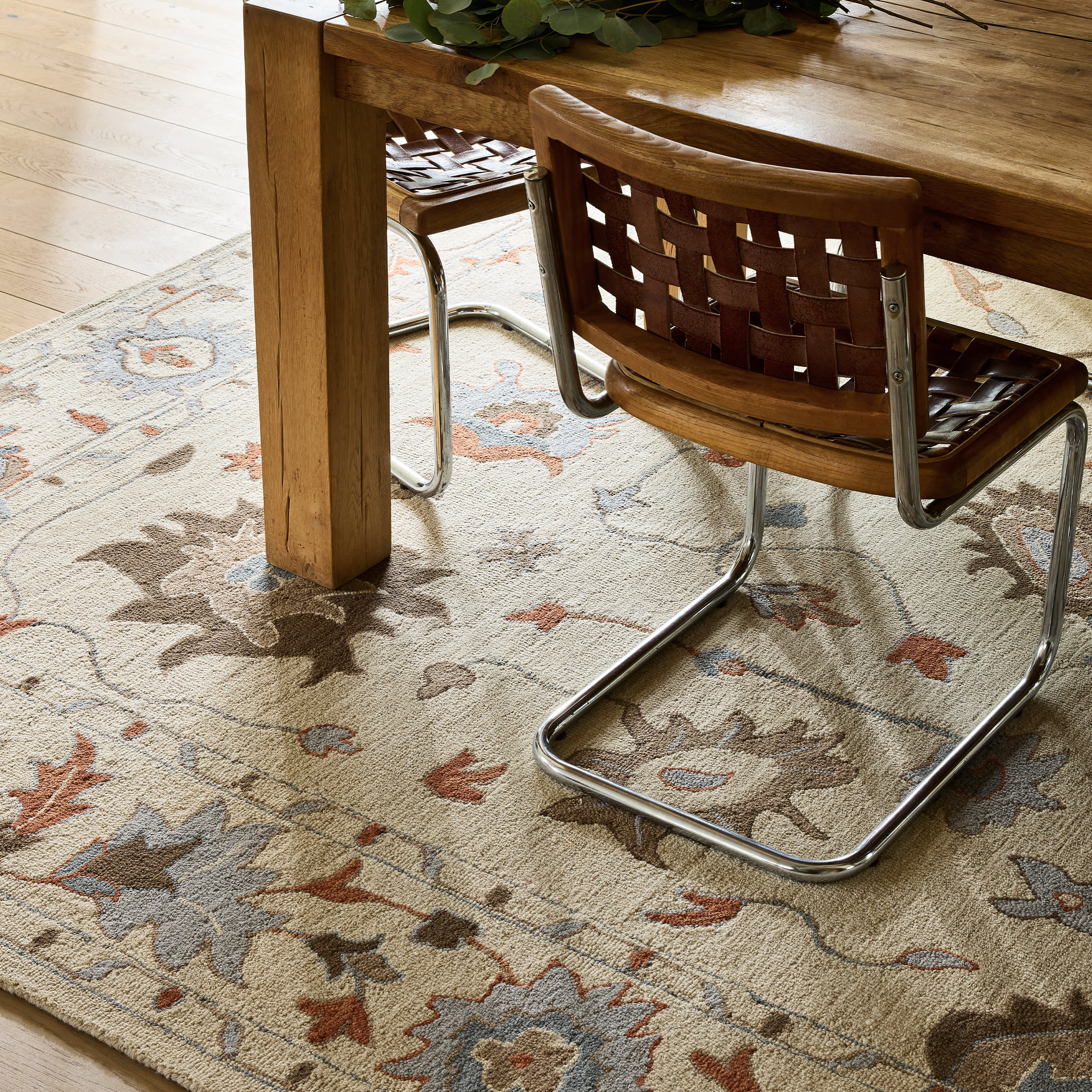 Woodland Bordered Wool Rug | Multicolor - Image 2