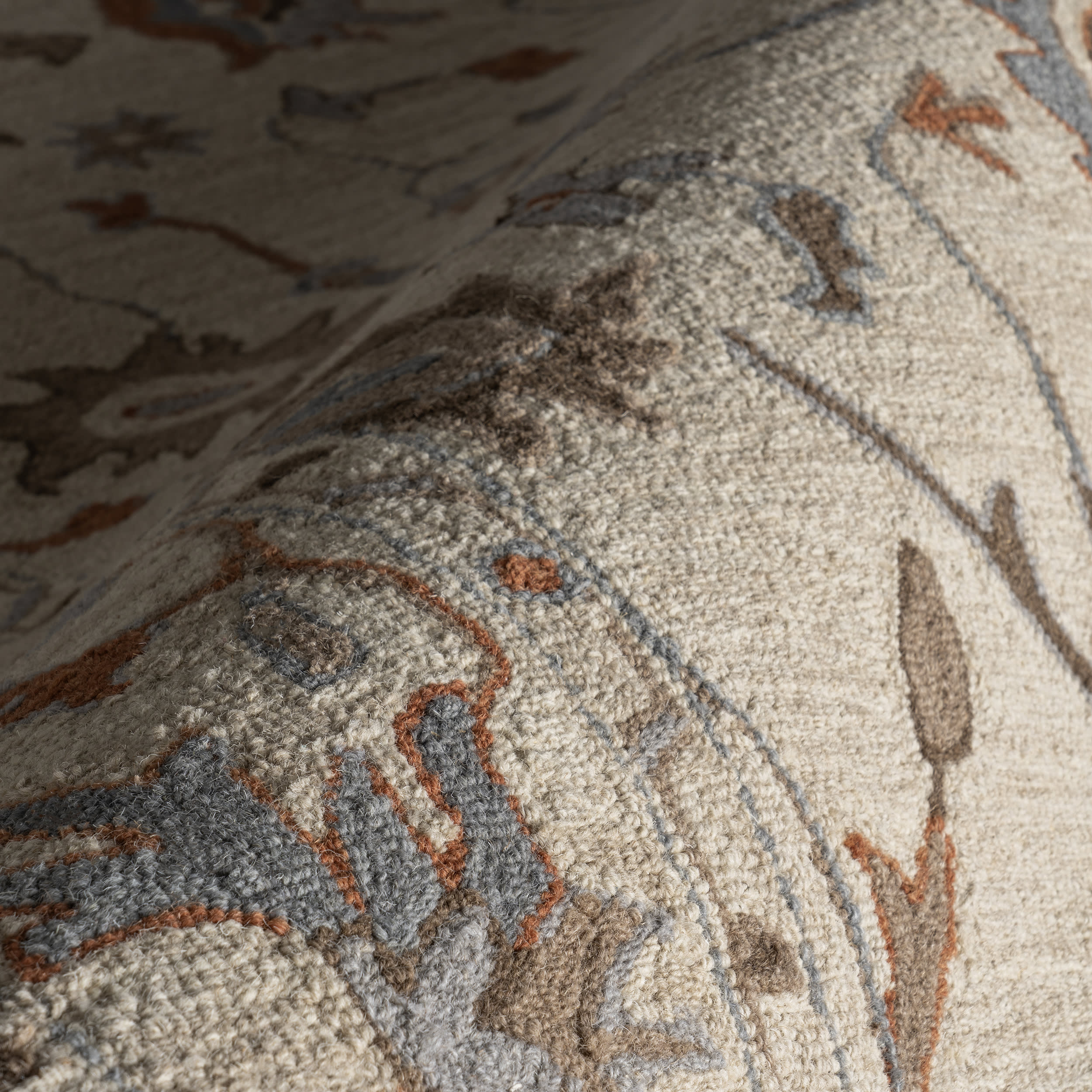 Woodland Bordered Wool Rug | Multicolor - Image 3