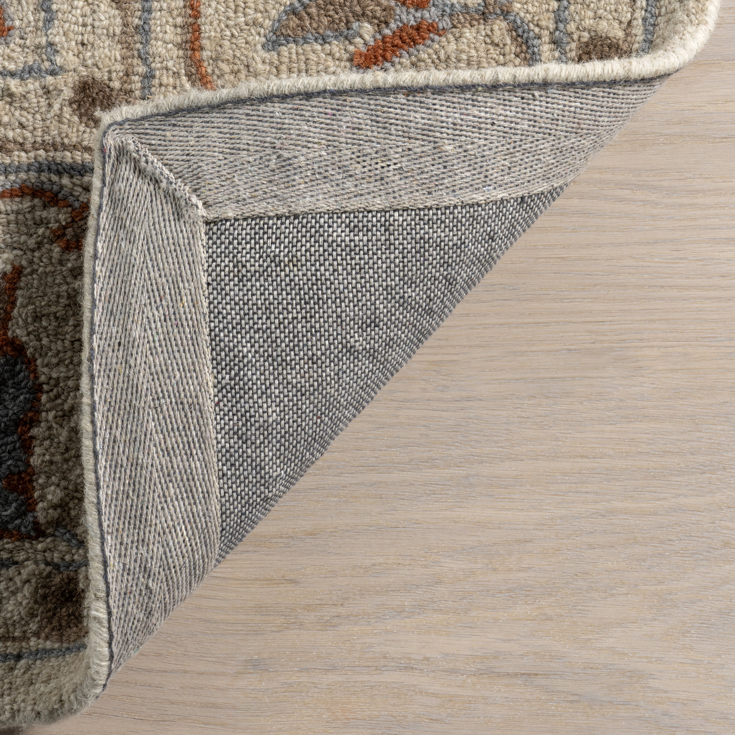 Woodland Bordered Wool Rug | Multicolor - Image 7