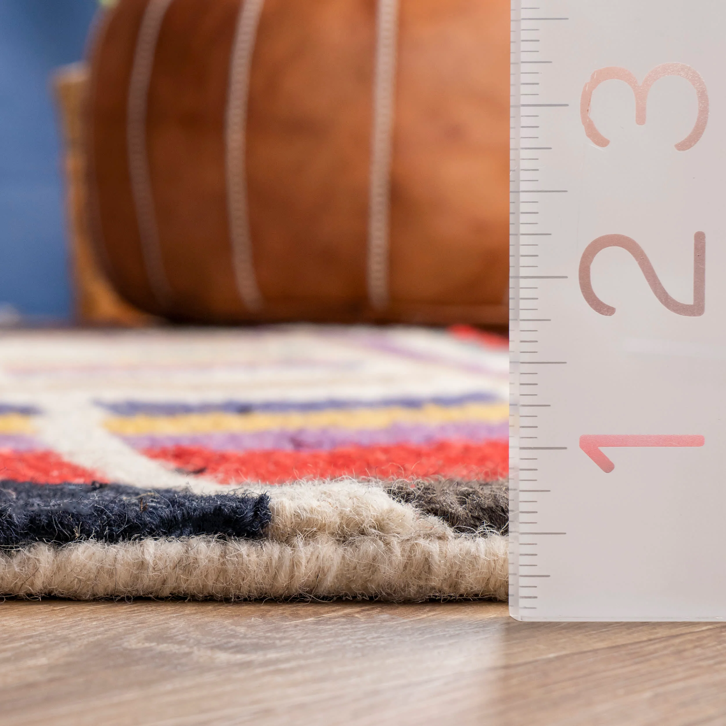 Wool Geometric Rug | Multicolor - Image 5