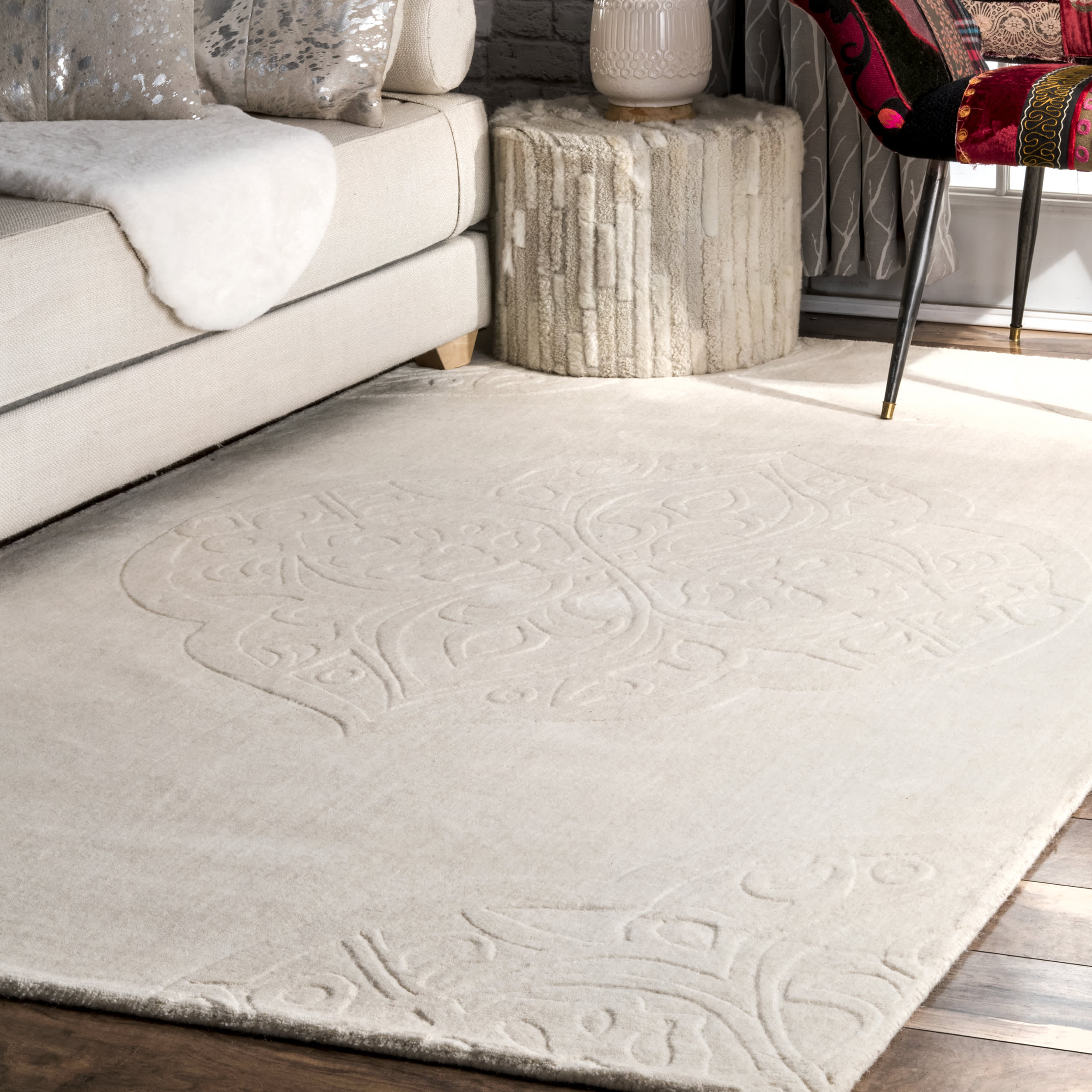 Wool Medallion Rug | Ivory - Image 2
