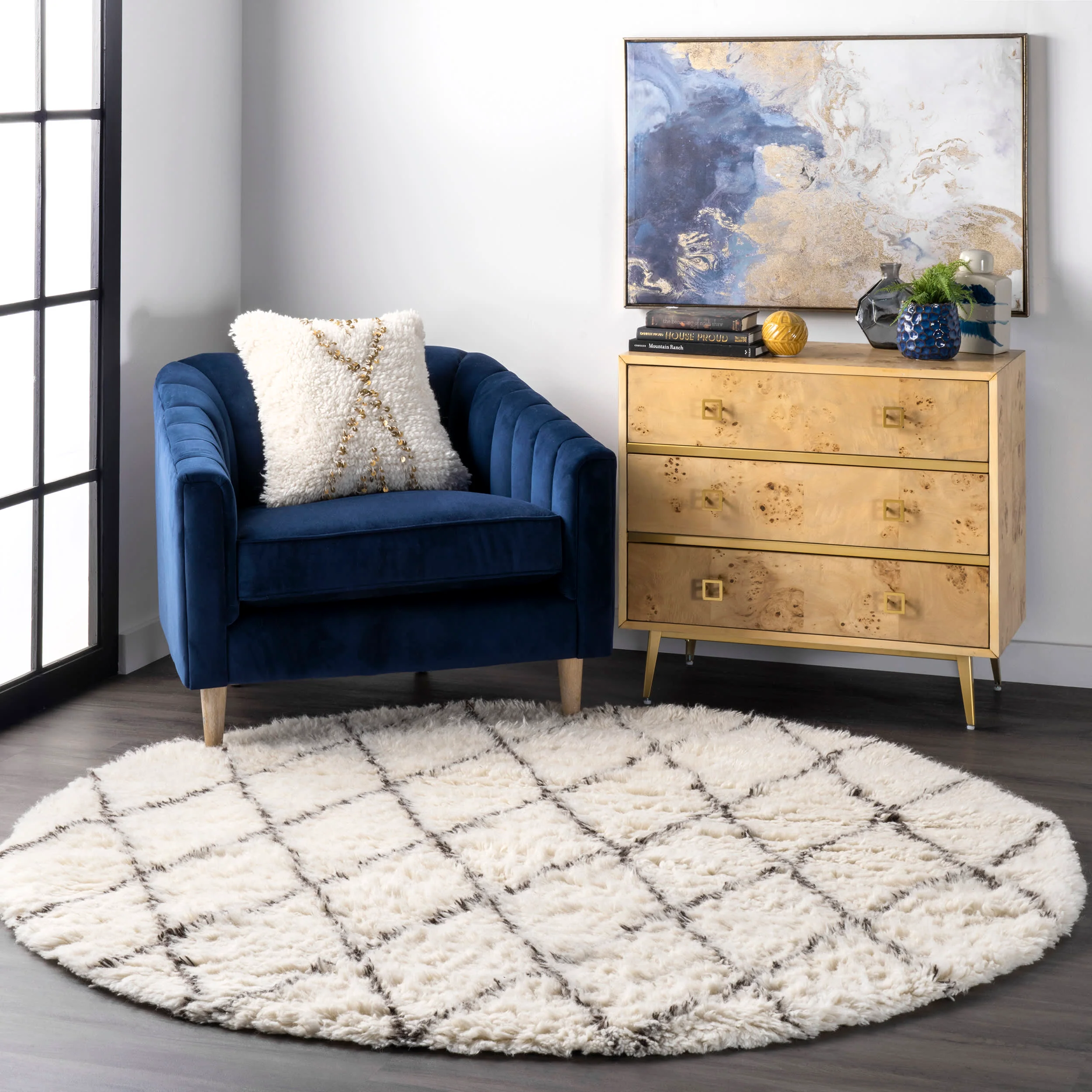 Wool Moroccan Shag Rug | Ivory - Image 2