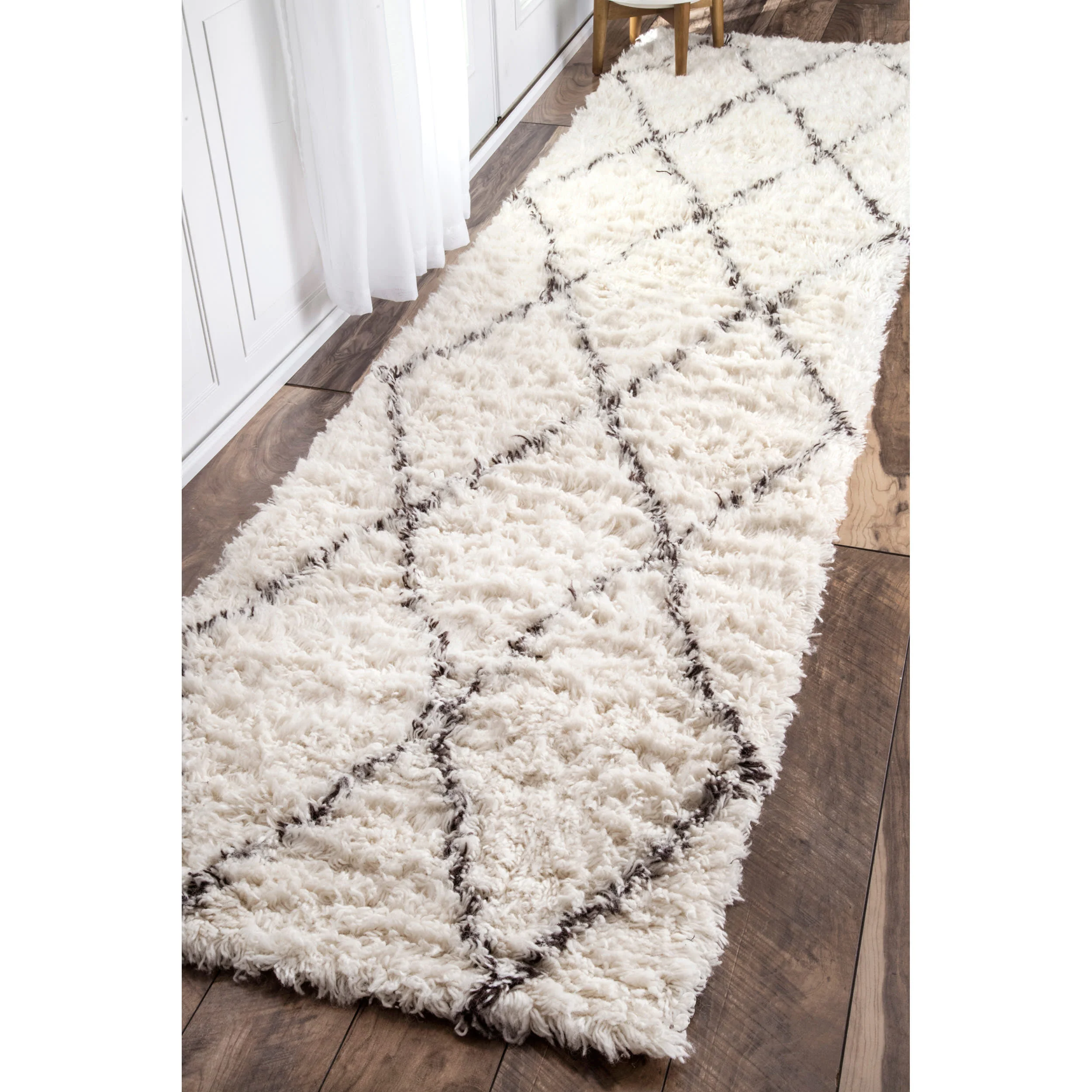 Wool Moroccan Shag Rug | Ivory - Image 2