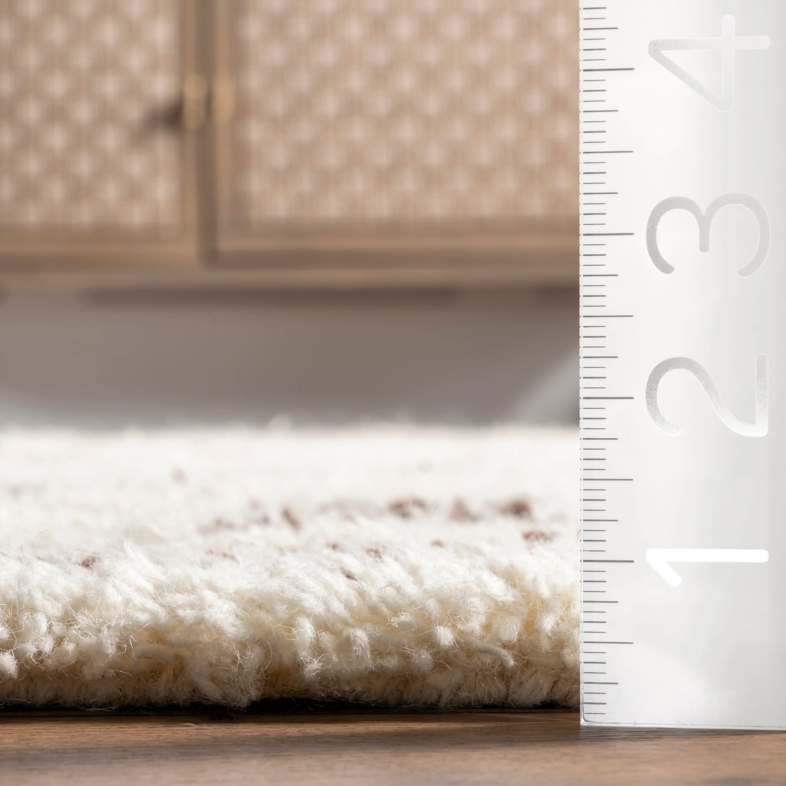 Wool Tasseled Rug | Beige - Image 5