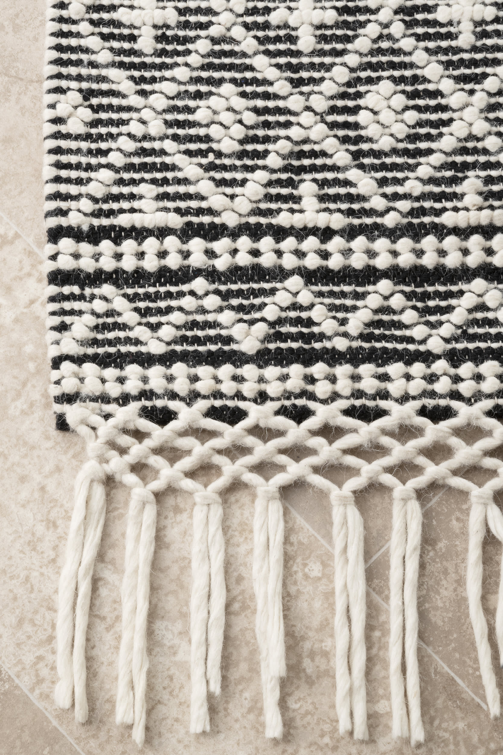 Wool-Blend Textured Rug | Ivory - Image 3