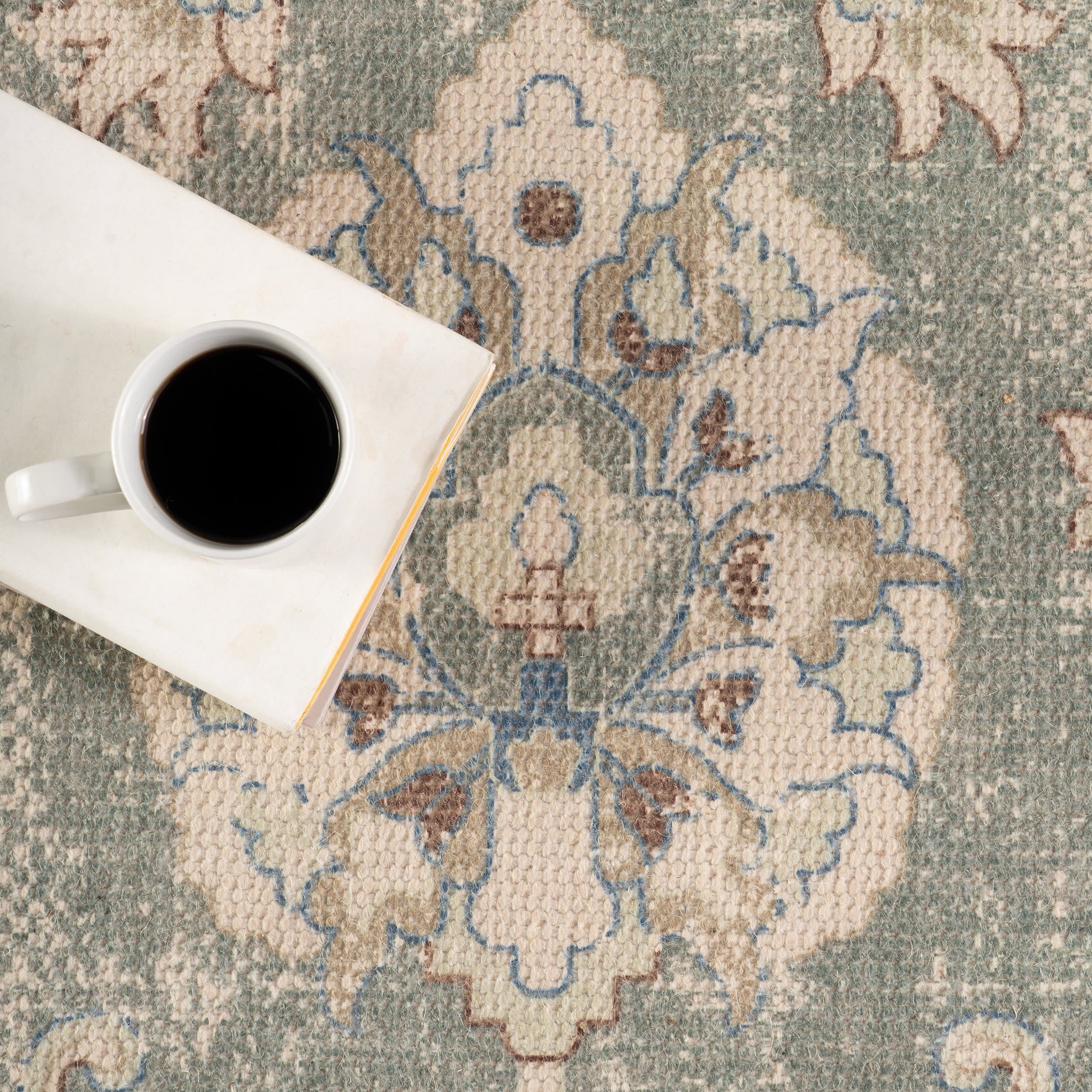 Xavena Floral & Paisley Transitional Rug | Green - Image 8