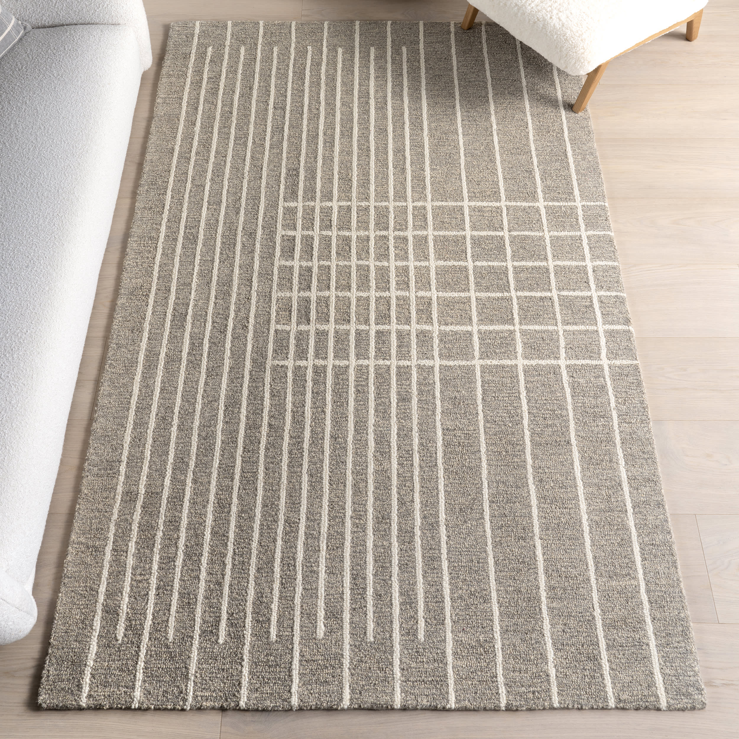 Xyla Striped Rug | Grey - Image 2