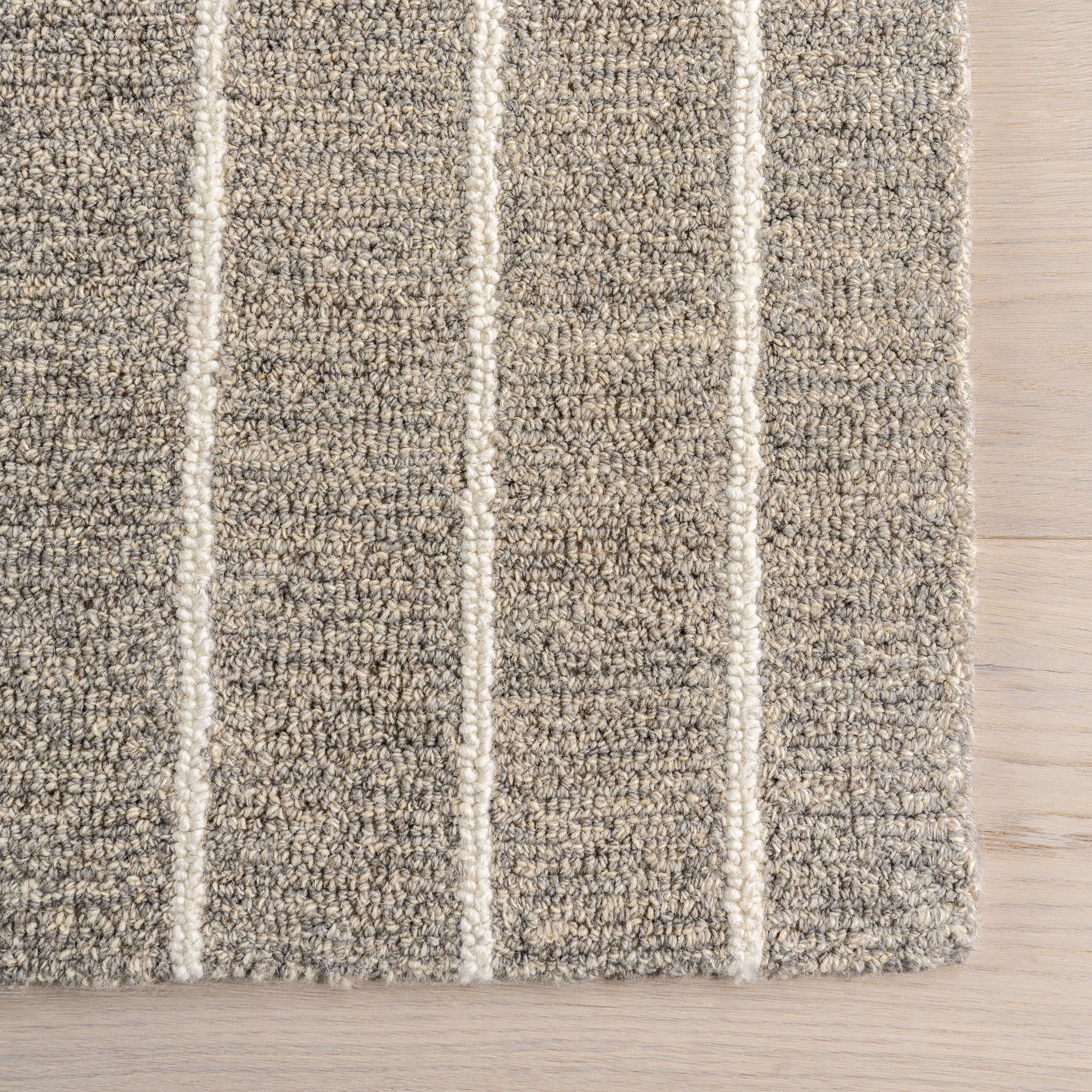 Xyla Striped Rug | Grey - Image 4