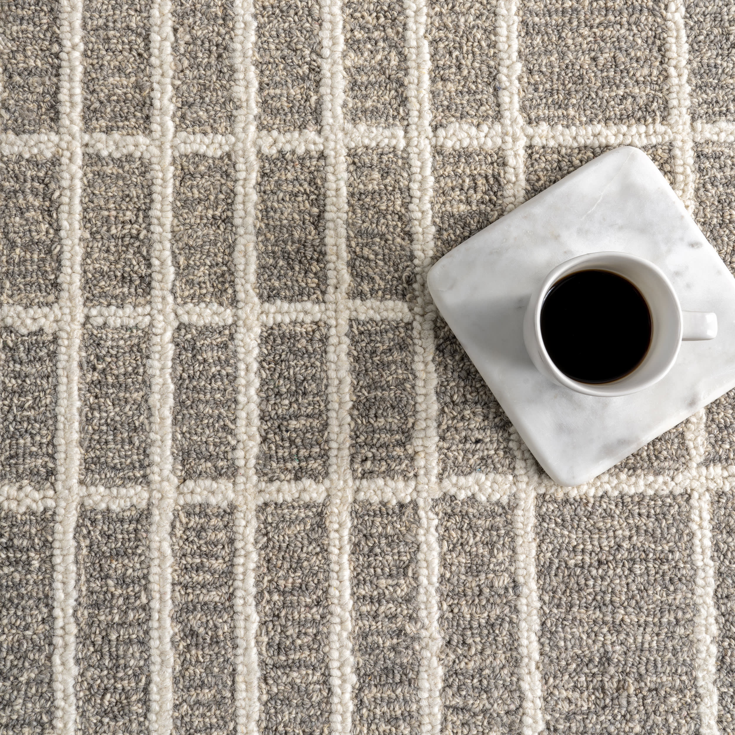 Xyla Striped Rug | Grey - Image 8