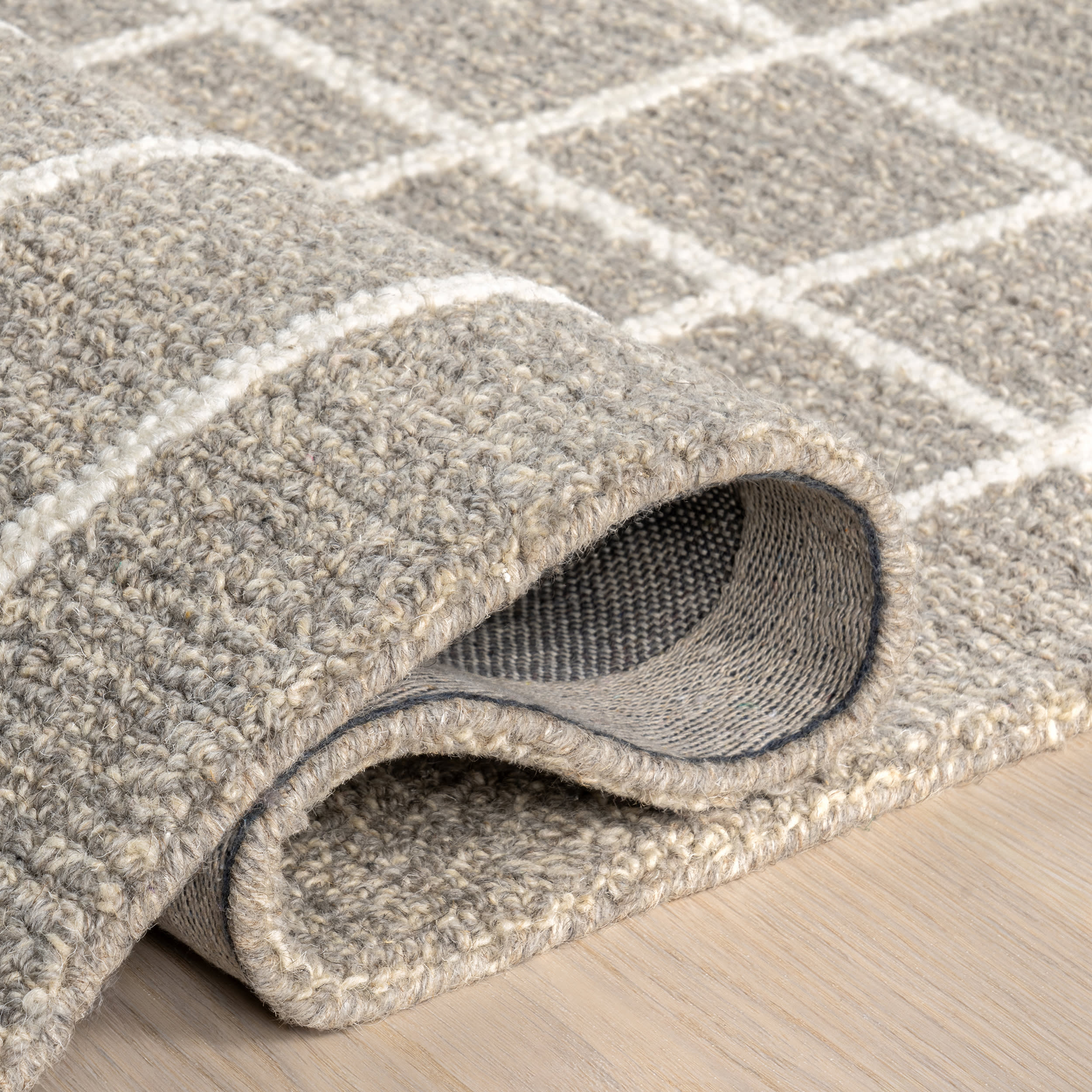 Xyla Striped Rug | Grey - Image 9