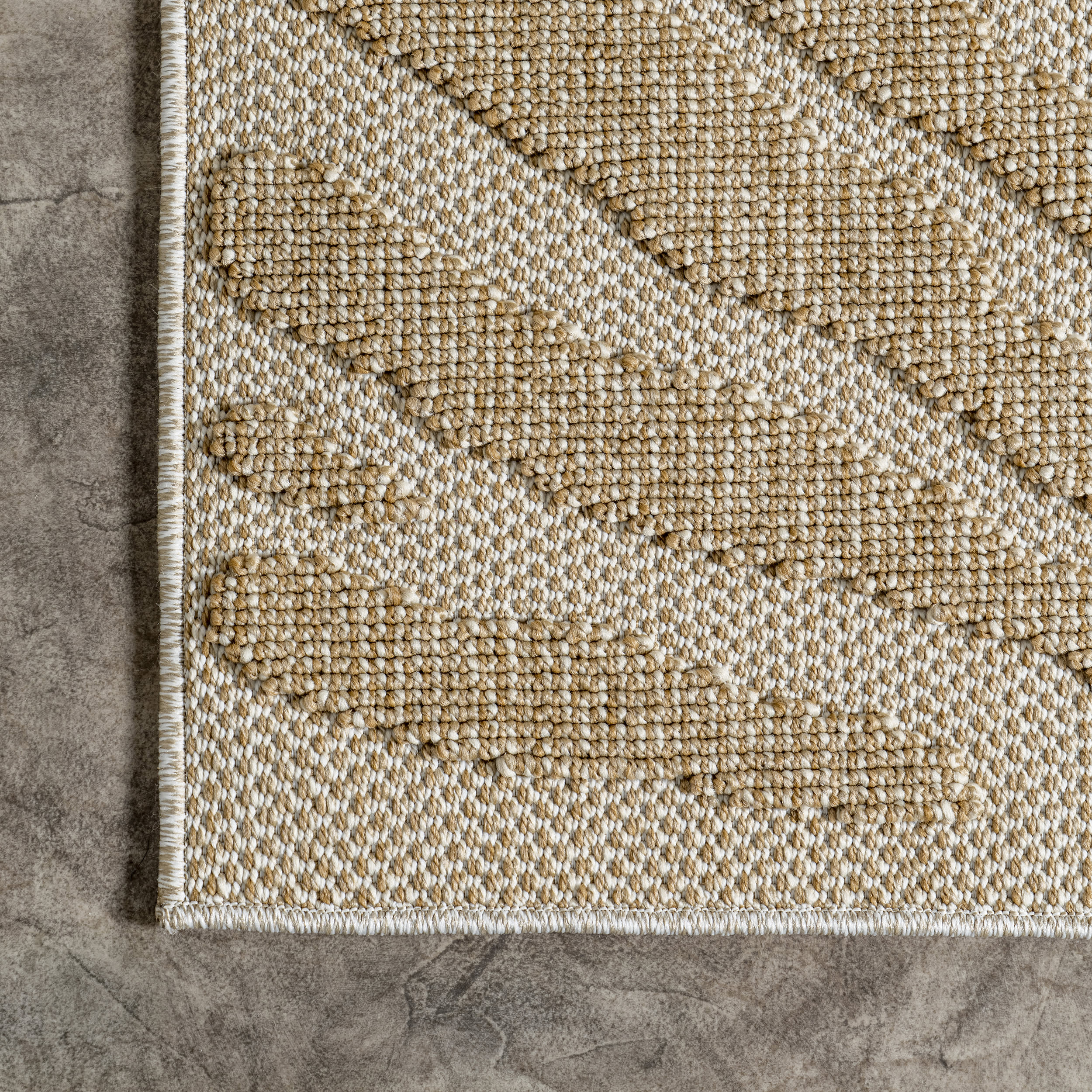 Yara Indoor/Outdoor Textured Rug | Beige - Image 3