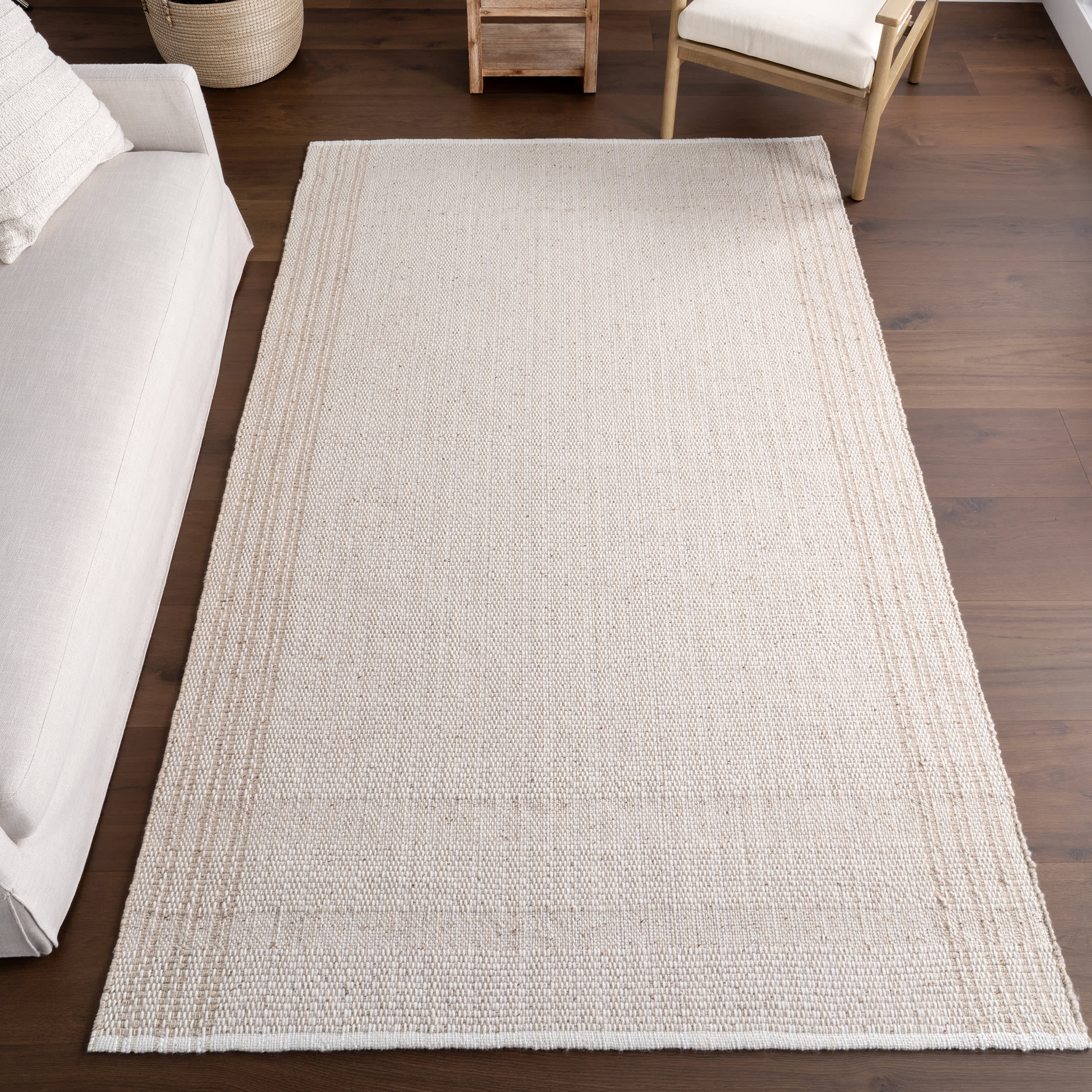 Yindi Striped Indoor/Outdoor Rug | Beige - Image 2