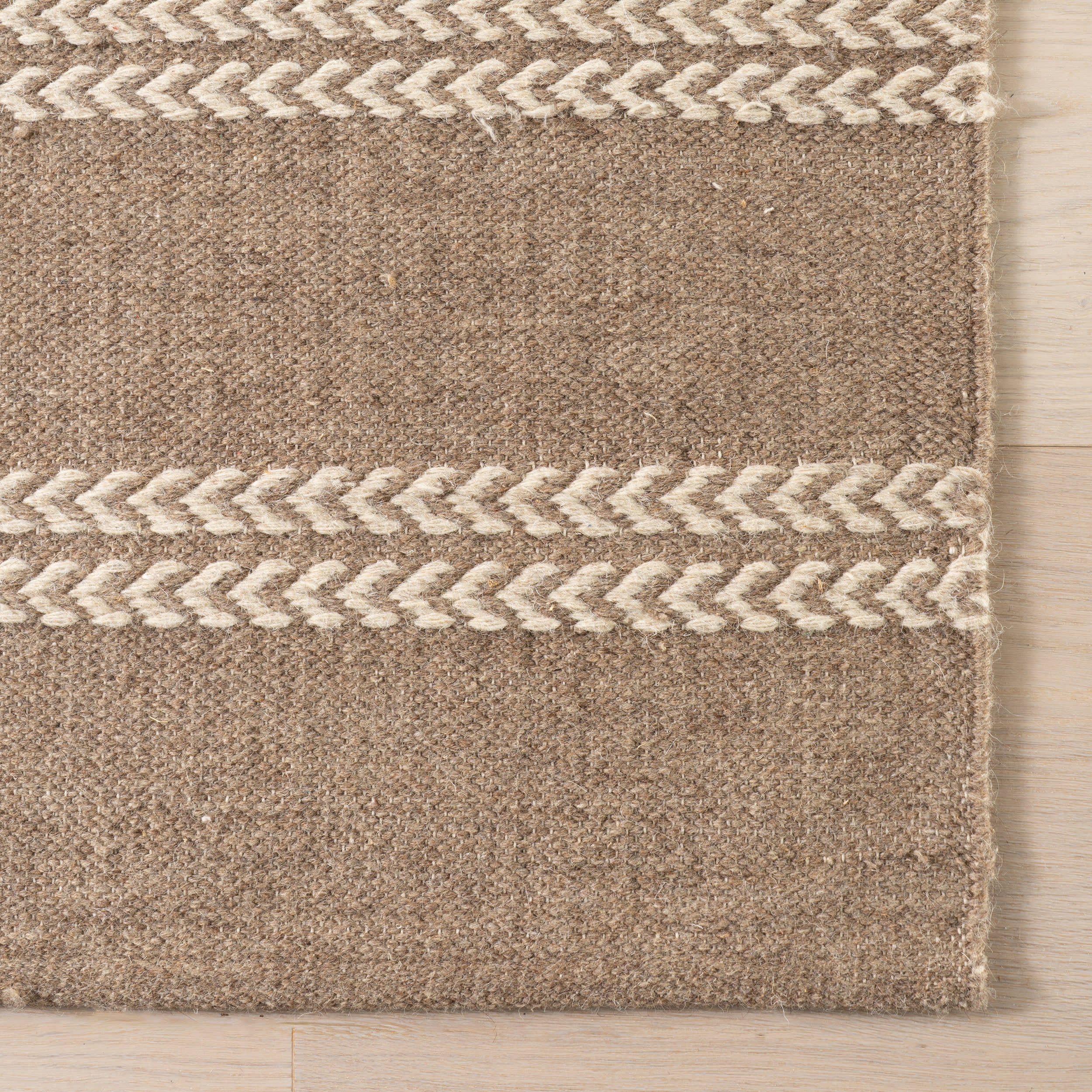 York Striped Wool Rug by Nate Berkus | Brown - Image 4