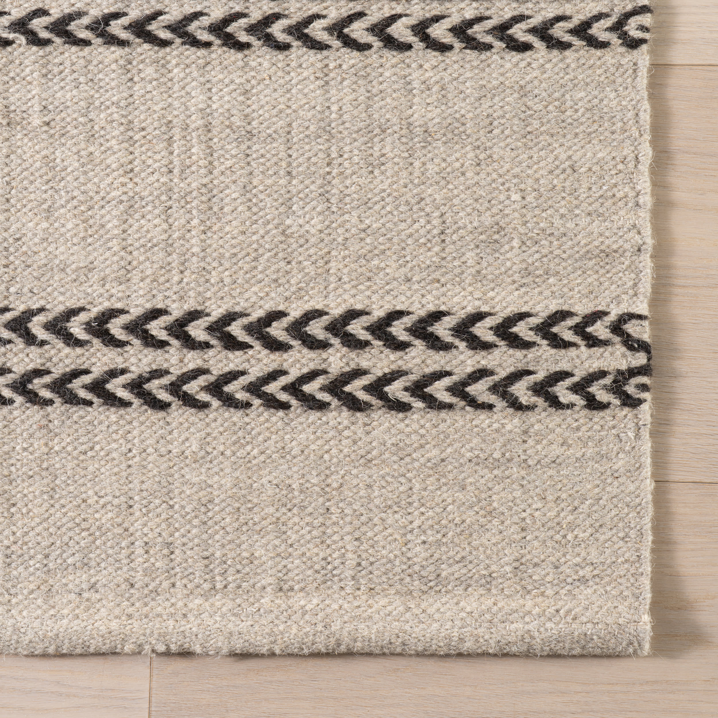 York Striped Wool Rug by Nate Berkus | Grey - Image 4