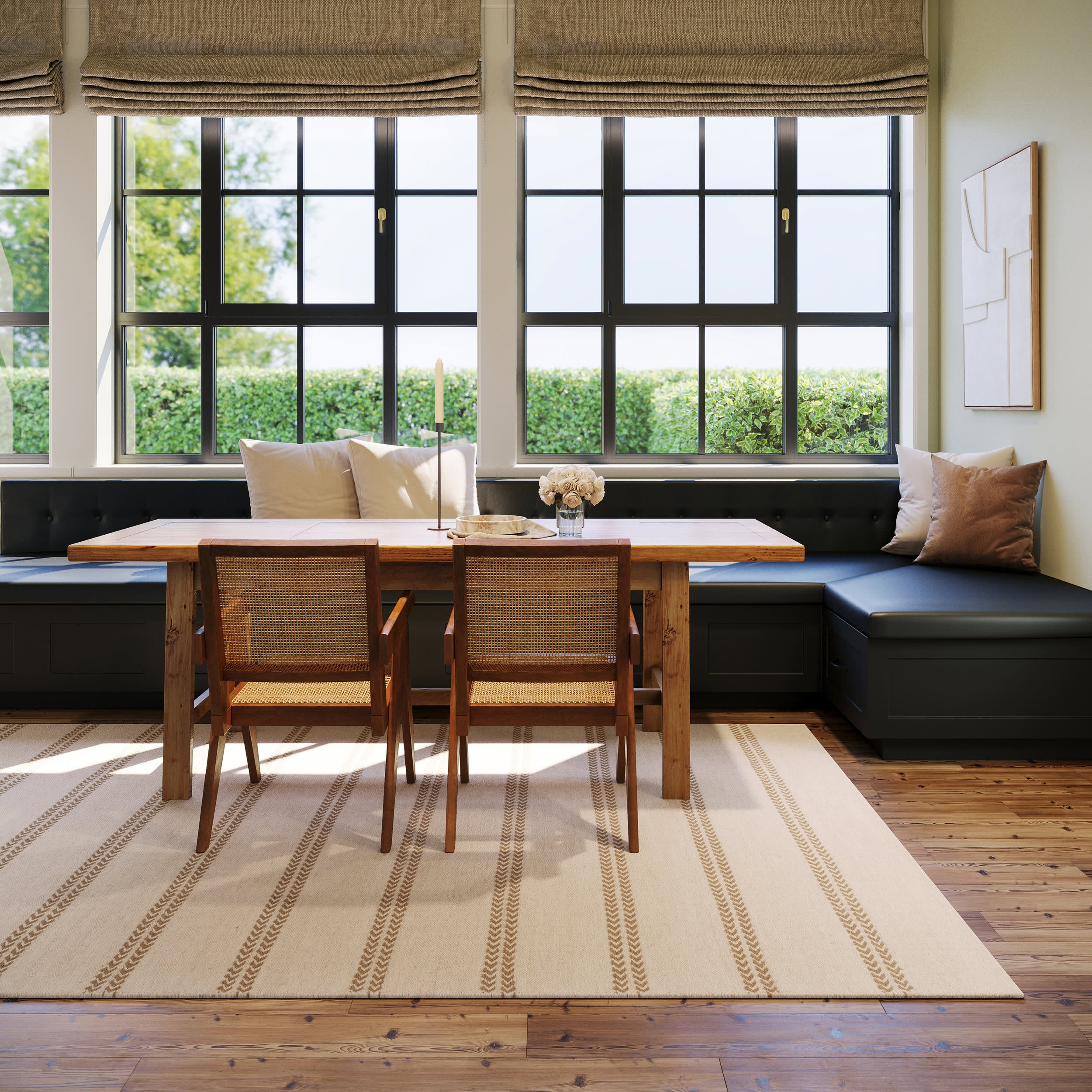 York Striped Wool Rug by Nate Berkus | Tan - Image 7