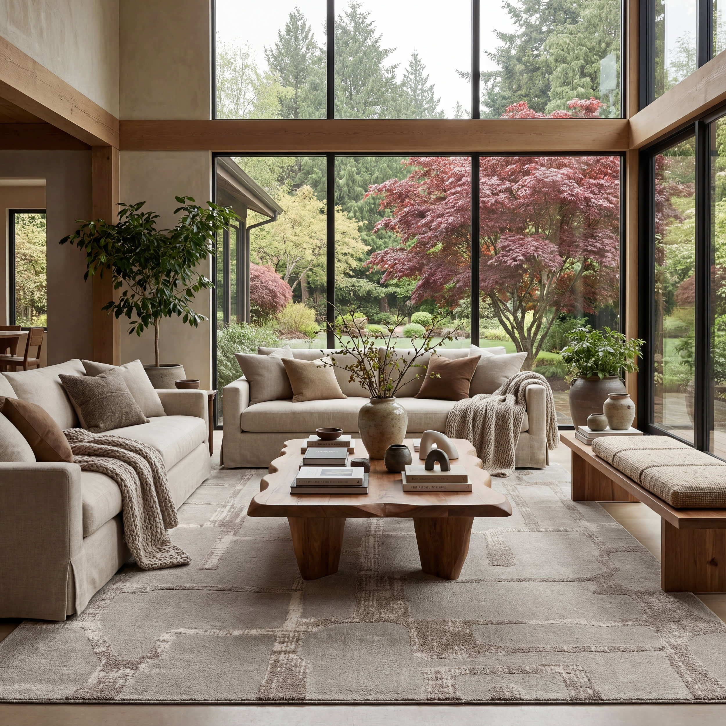 Zafirway Modern Abstract Rug | Beige - Image 2