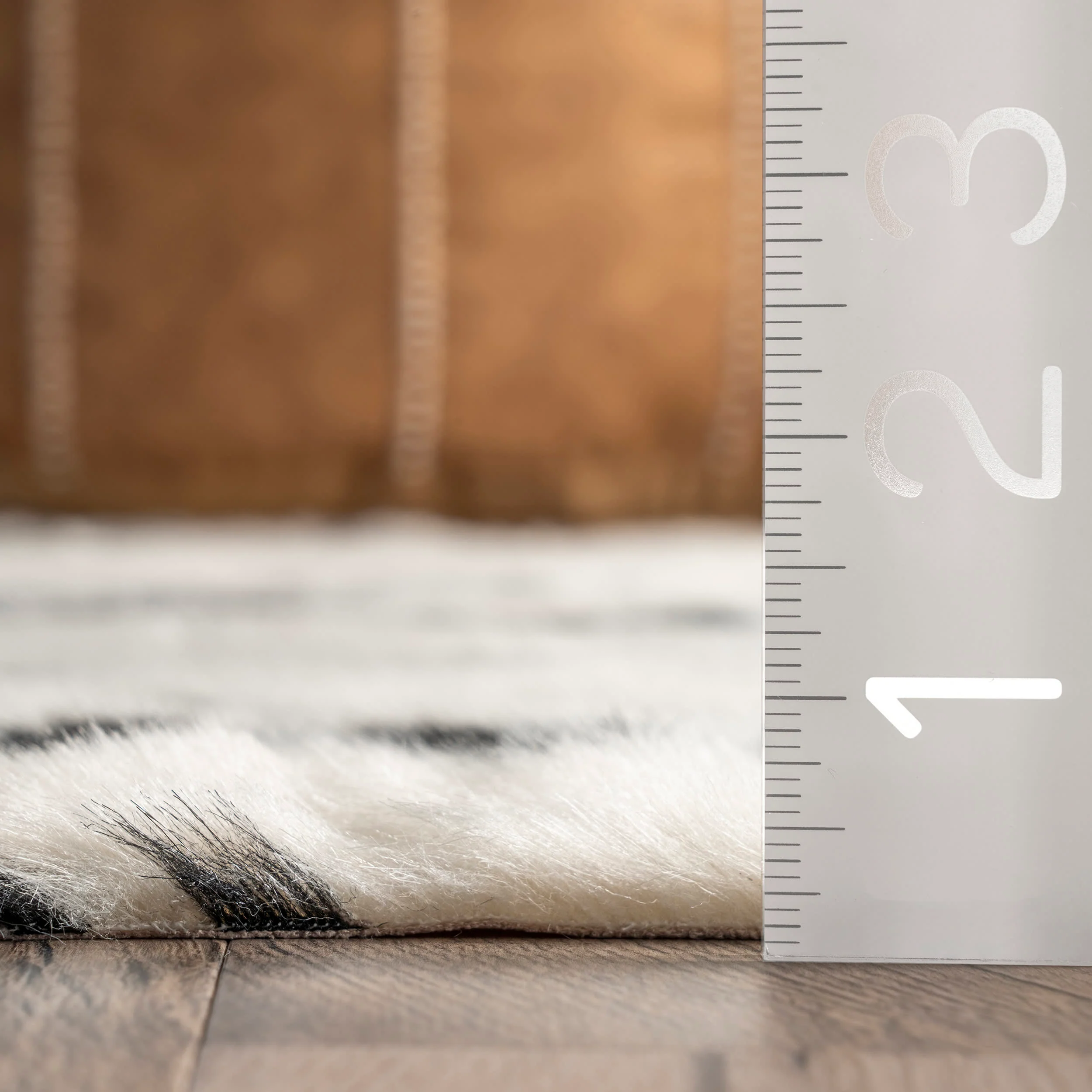 Zahara Faux Cowhide Washable Rug | Black - Image 5